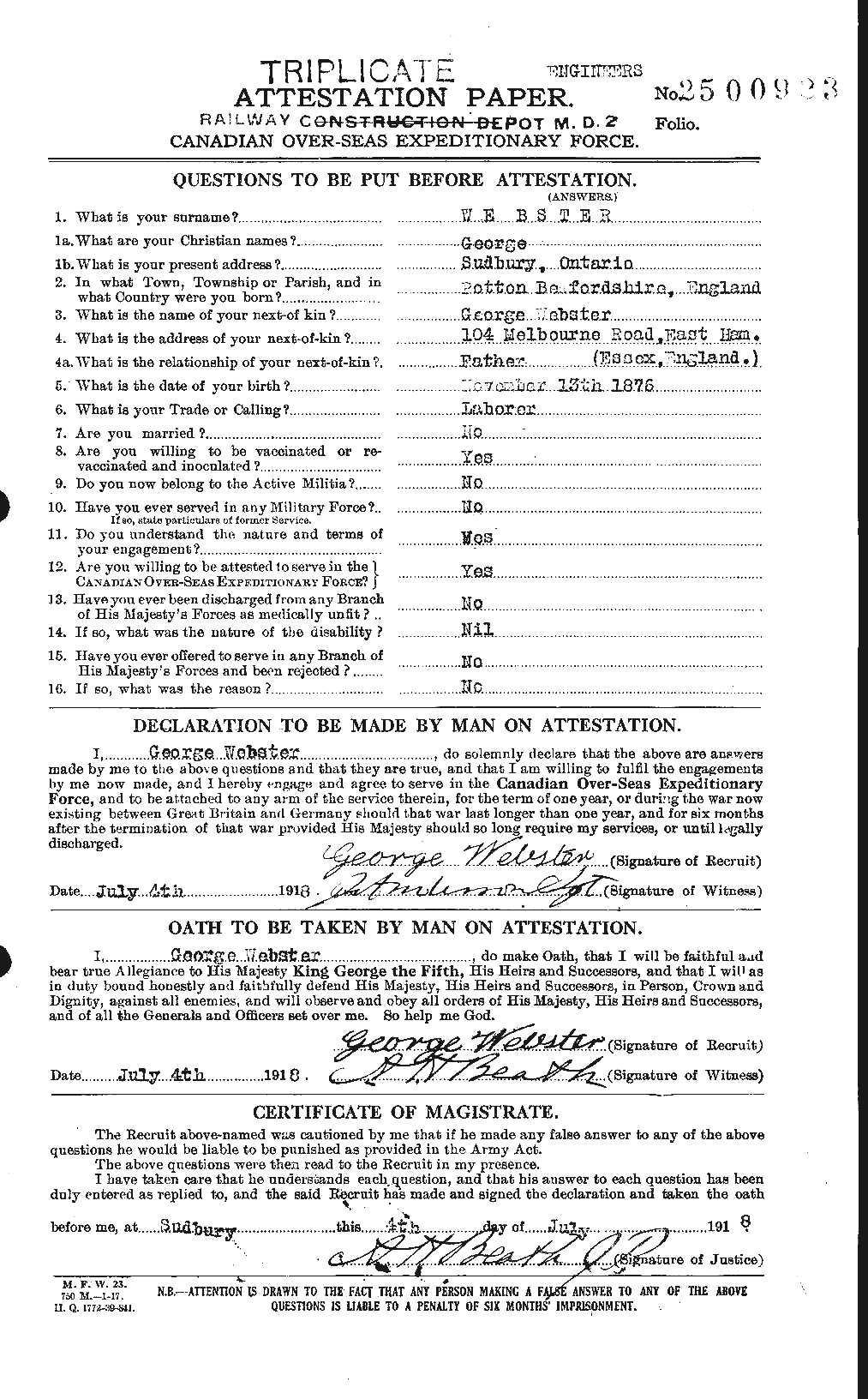 Personnel Records of the First World War - CEF 670379a