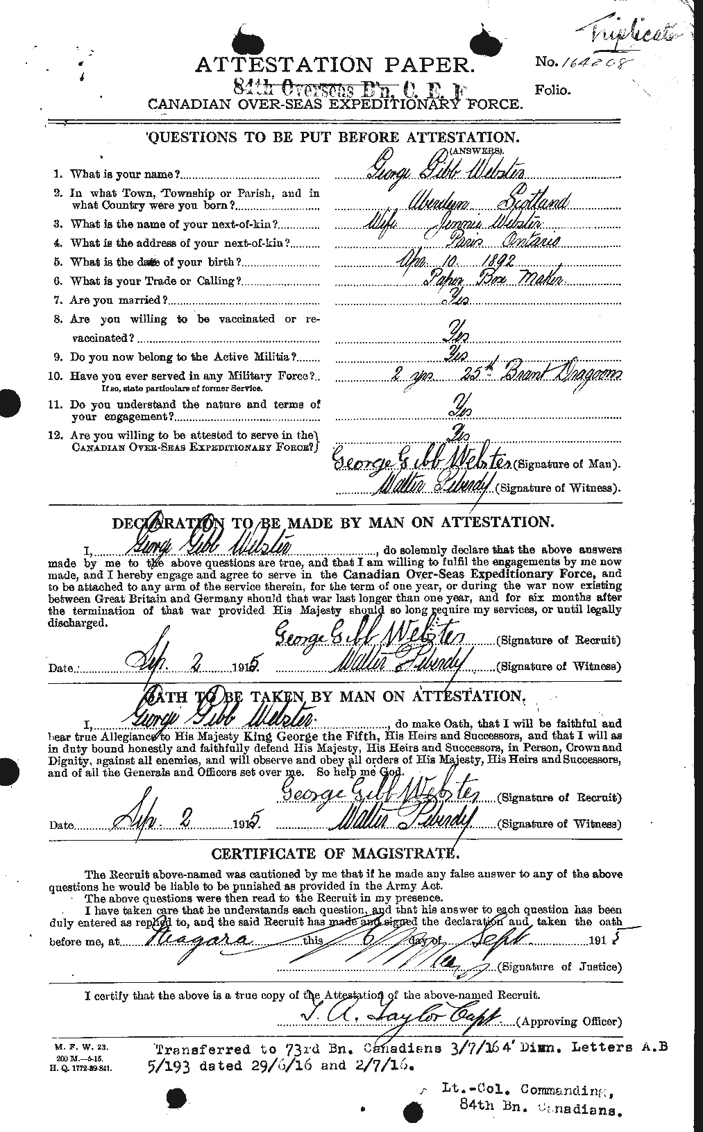 Personnel Records of the First World War - CEF 670387a