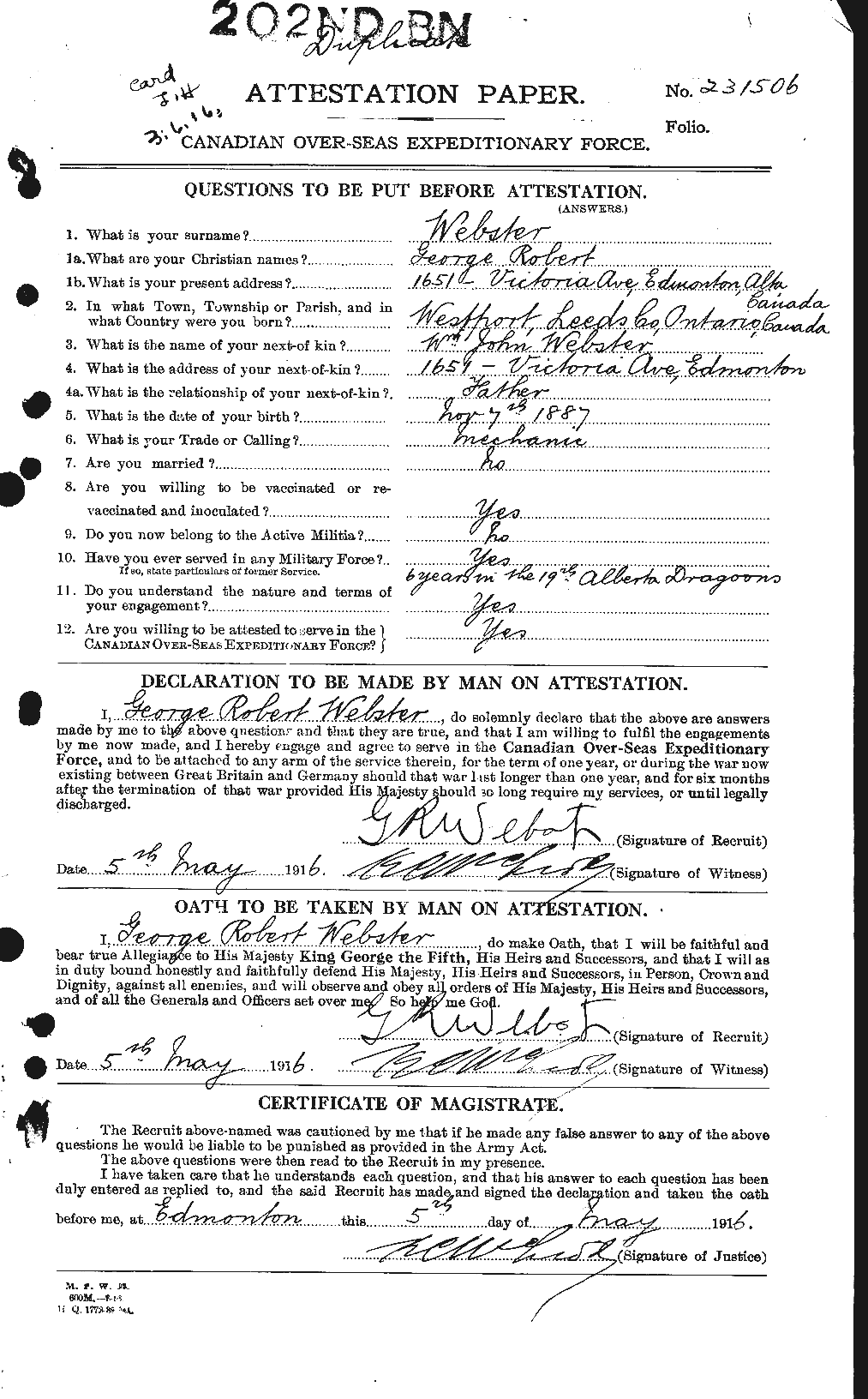 Personnel Records of the First World War - CEF 670393a