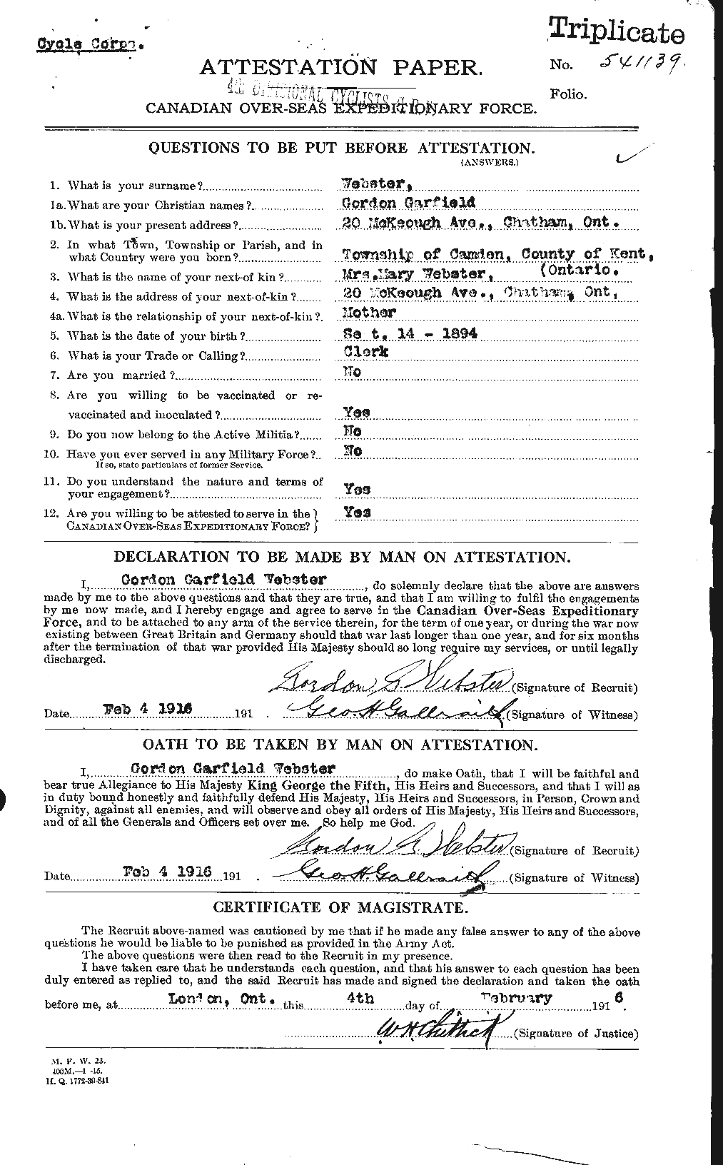 Personnel Records of the First World War - CEF 670398a