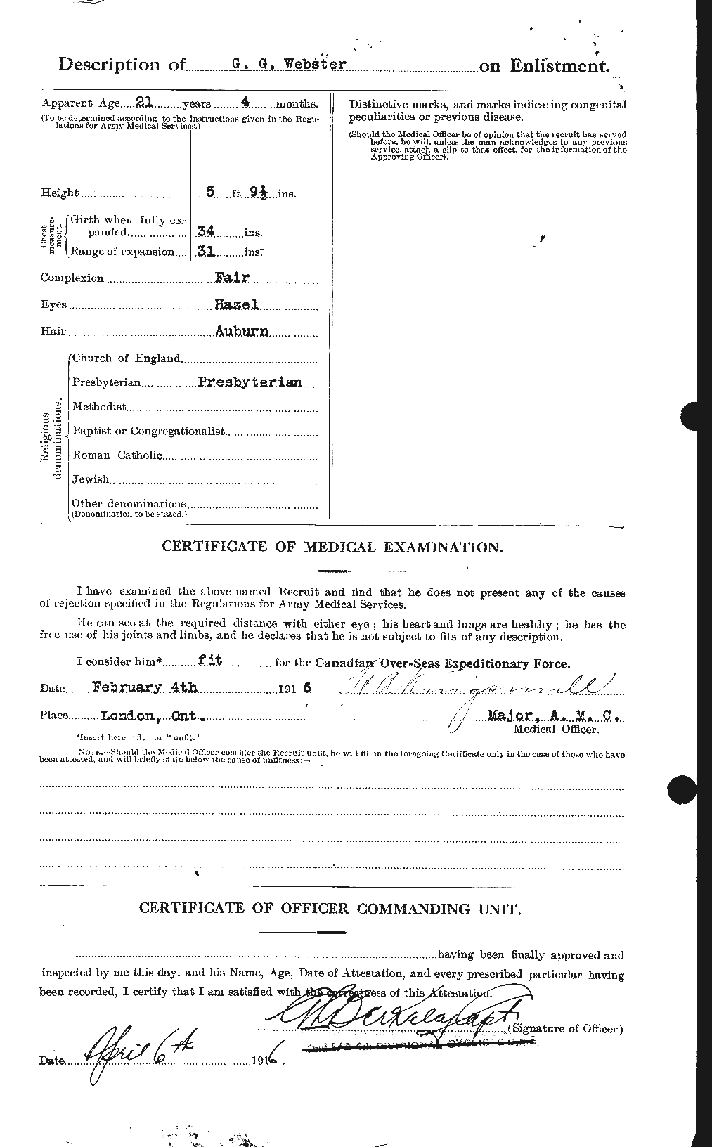 Personnel Records of the First World War - CEF 670398b