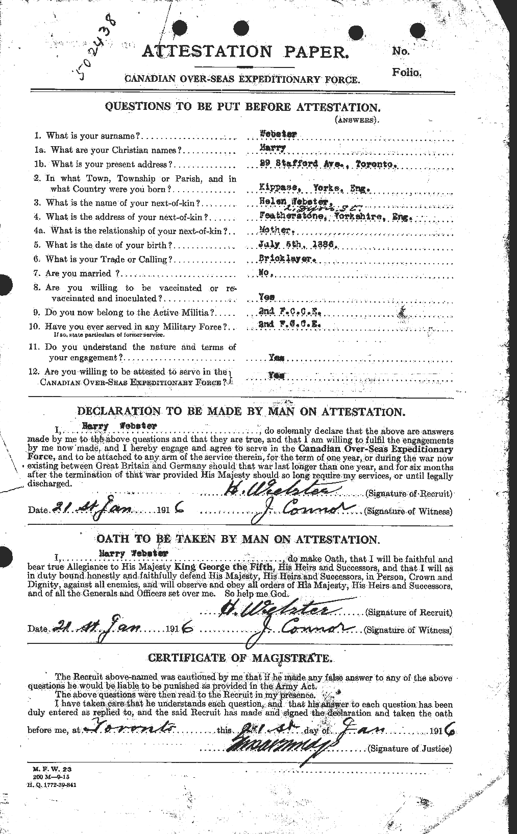 Personnel Records of the First World War - CEF 670411a
