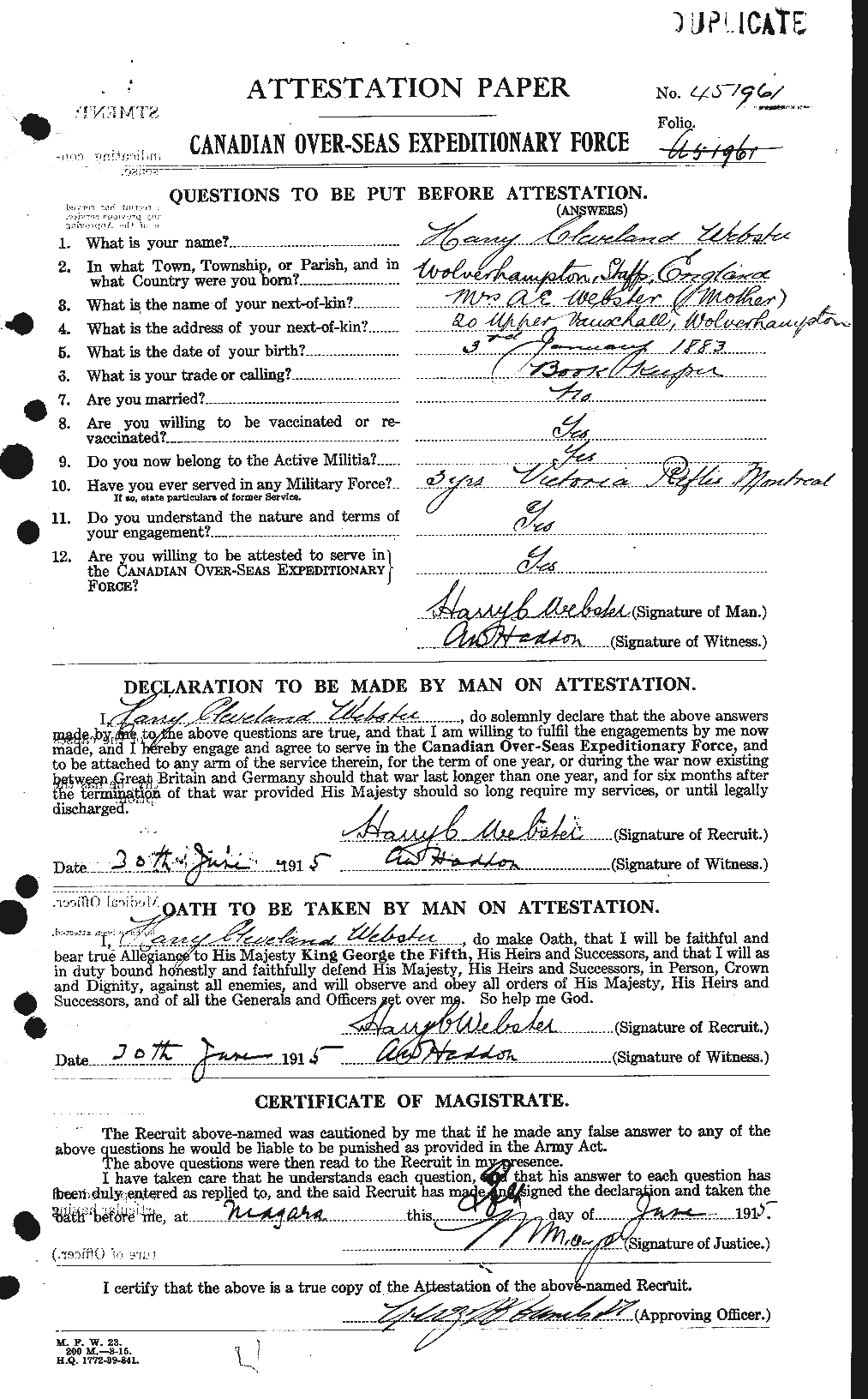 Personnel Records of the First World War - CEF 670417a