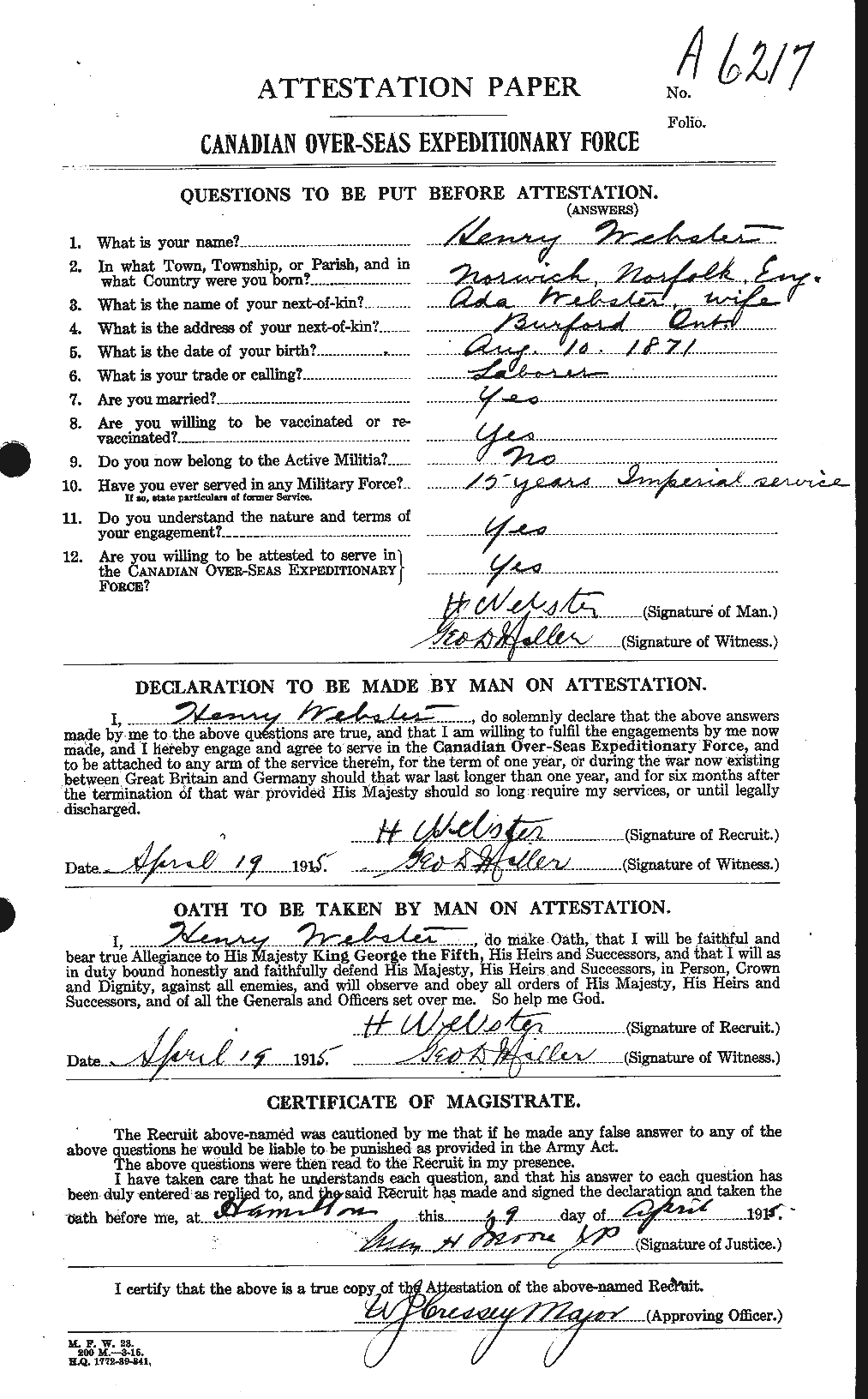 Personnel Records of the First World War - CEF 670429a
