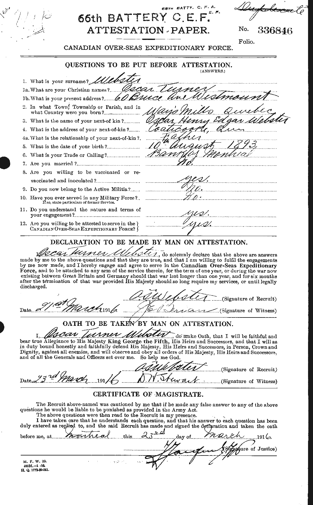 Personnel Records of the First World War - CEF 670528a