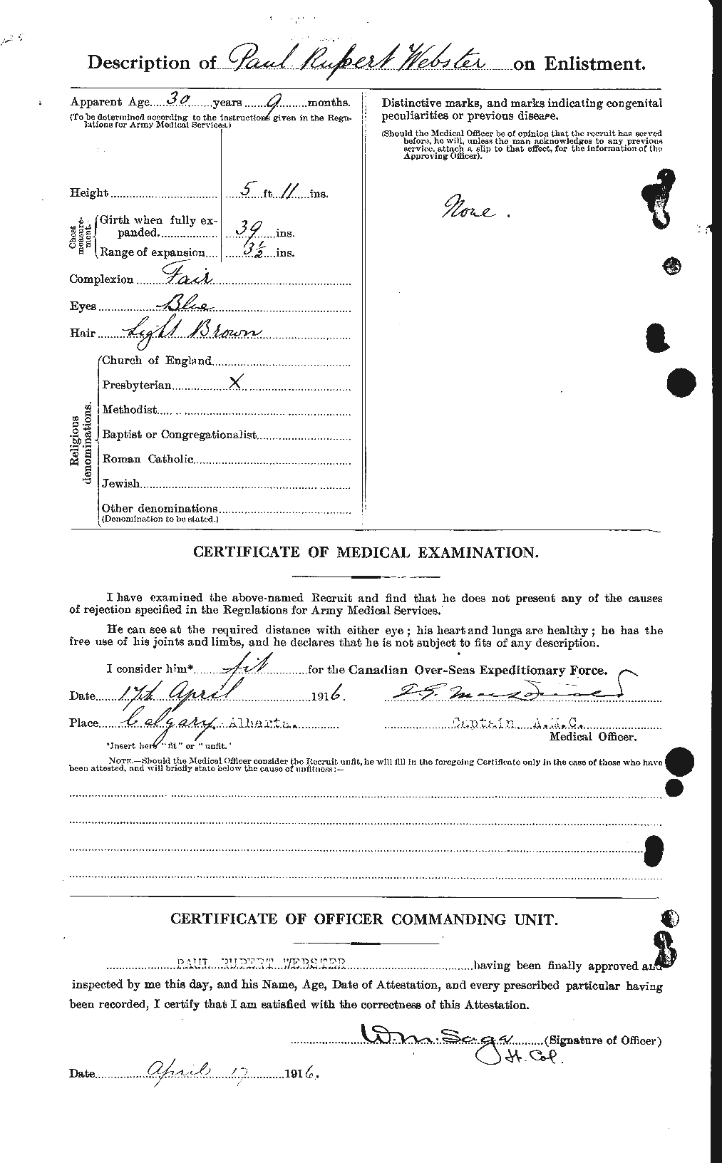 Personnel Records of the First World War - CEF 670530b