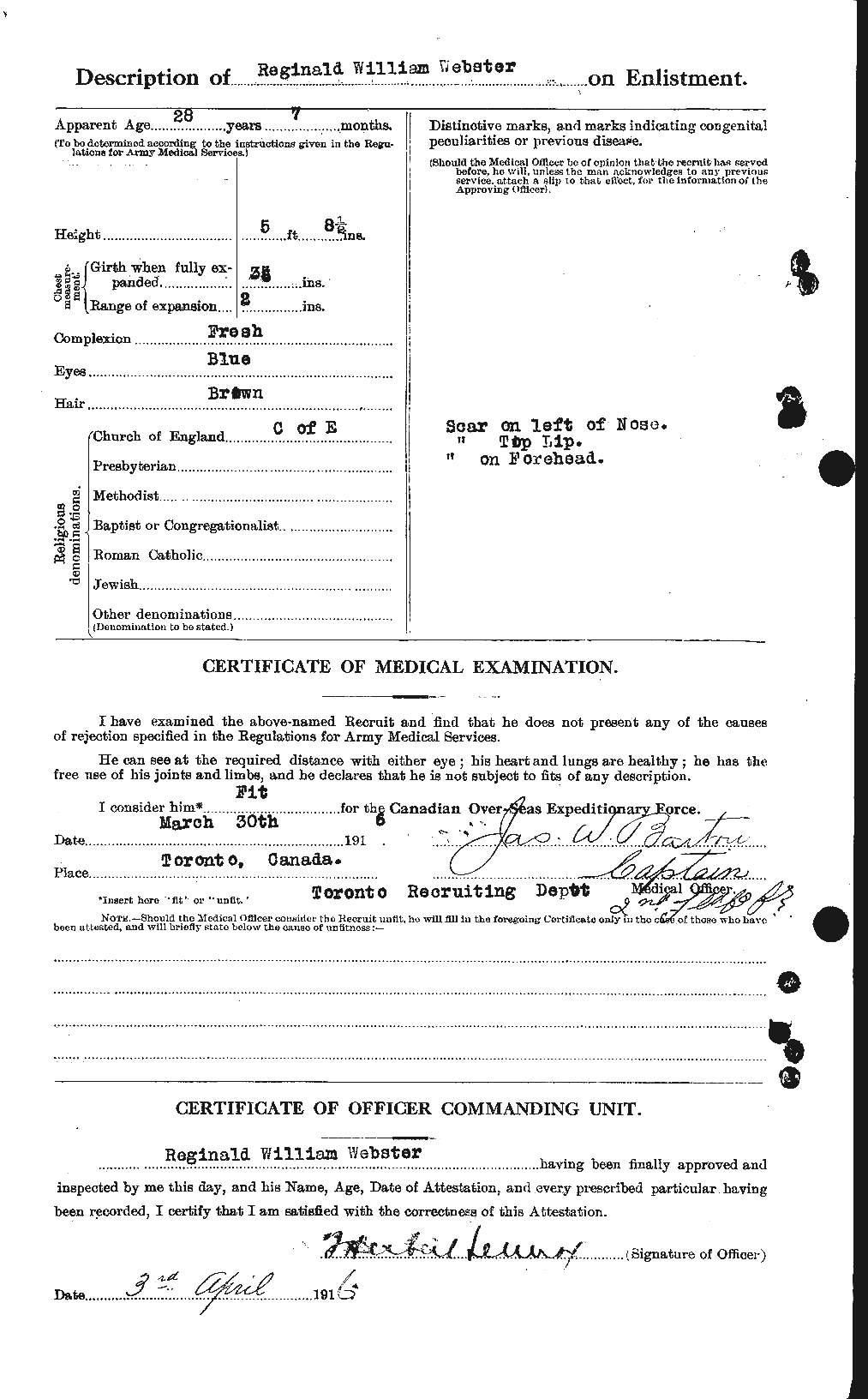 Personnel Records of the First World War - CEF 670538b