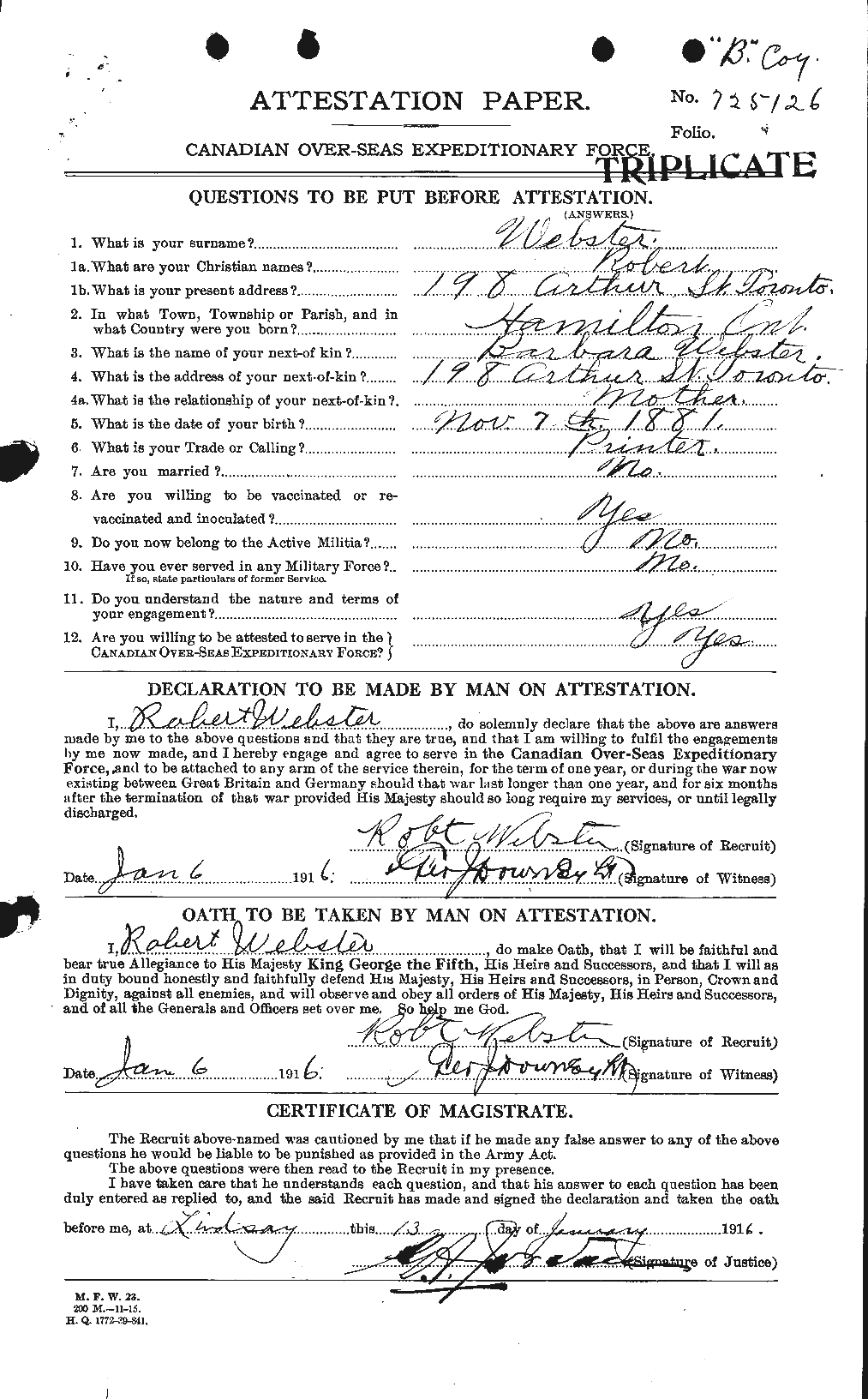Personnel Records of the First World War - CEF 670544a