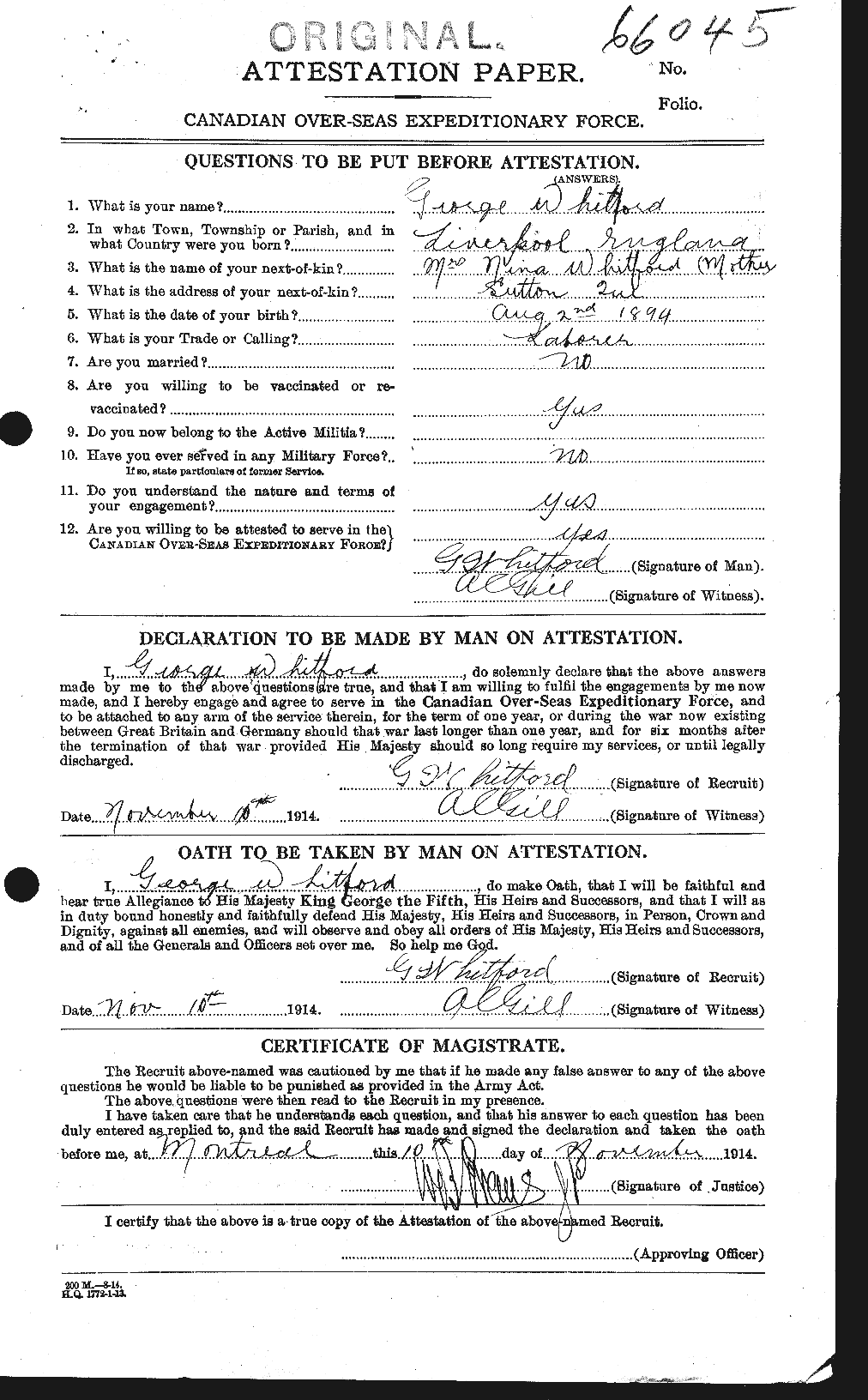 Personnel Records of the First World War - CEF 670758a