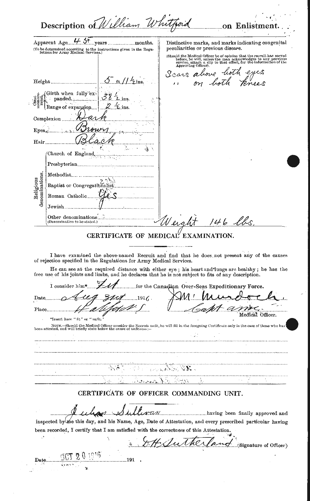 Dossiers du Personnel de la Première Guerre mondiale - CEC 670780b