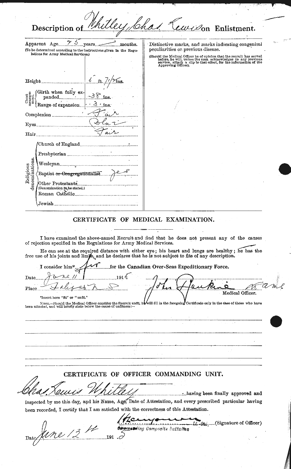 Personnel Records of the First World War - CEF 670923b