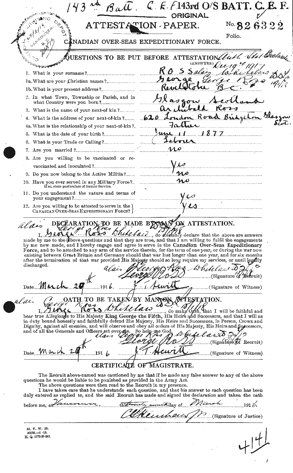 Personnel Records of the First World War - CEF 671119a