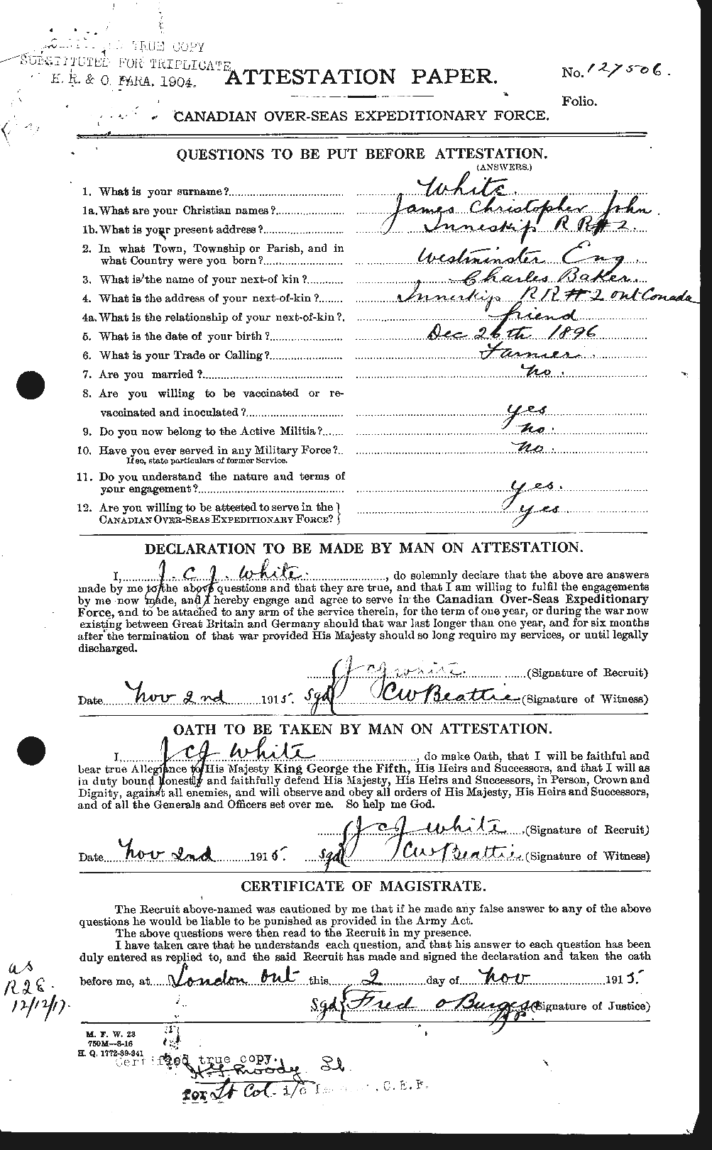 Personnel Records of the First World War - CEF 671435a