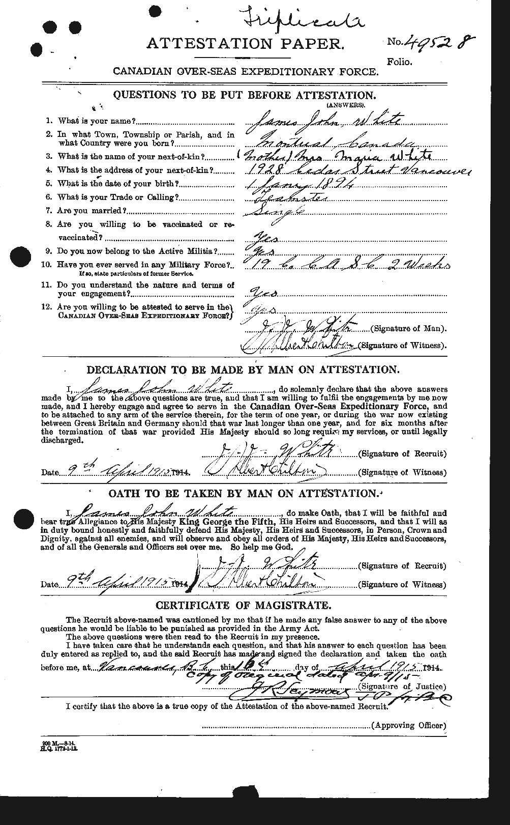 Personnel Records of the First World War - CEF 671455a