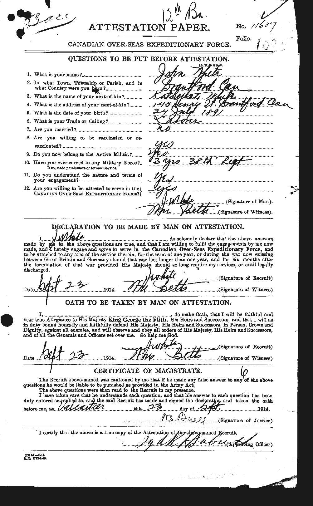 Personnel Records of the First World War - CEF 671504a