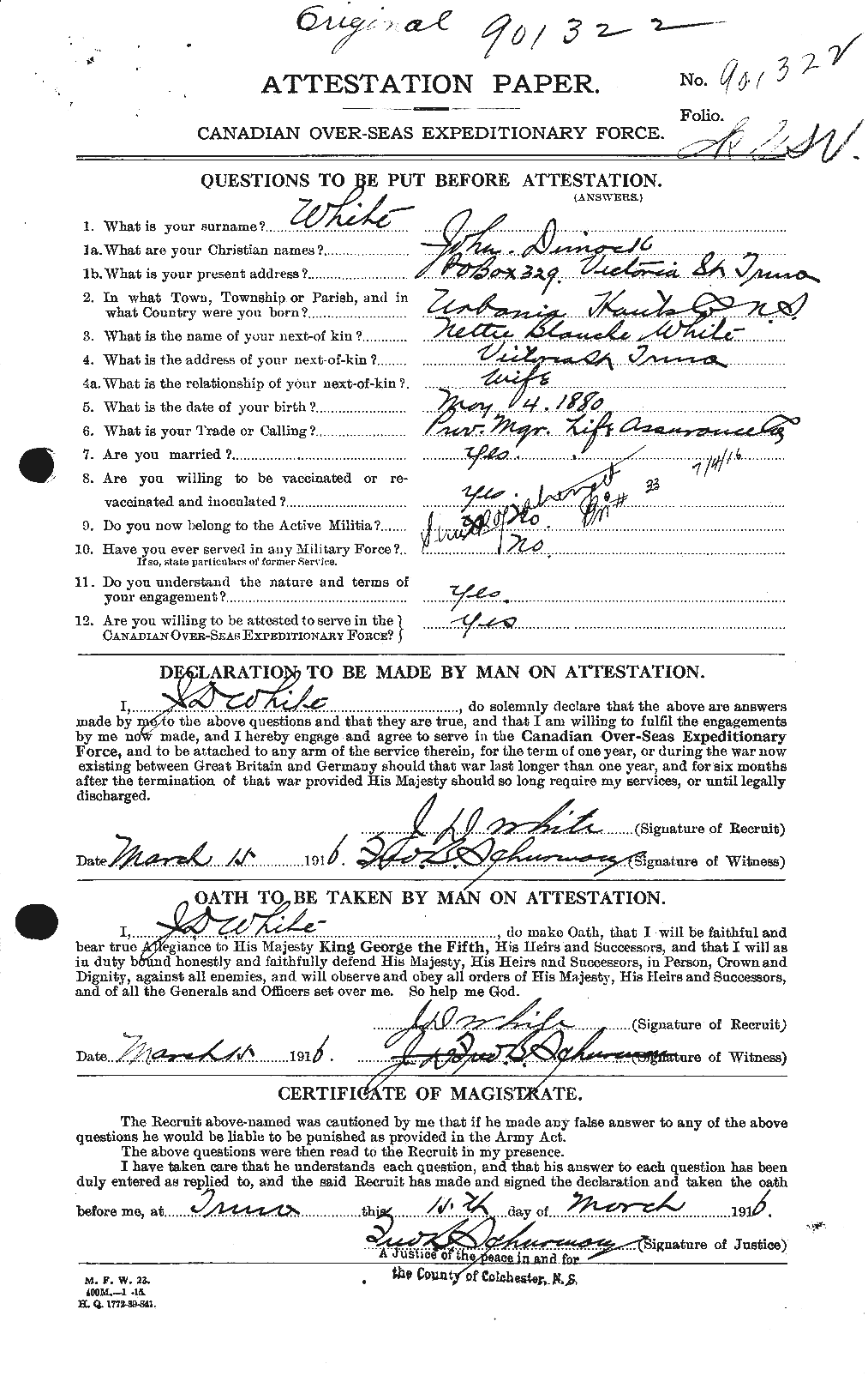 Personnel Records of the First World War - CEF 671551a