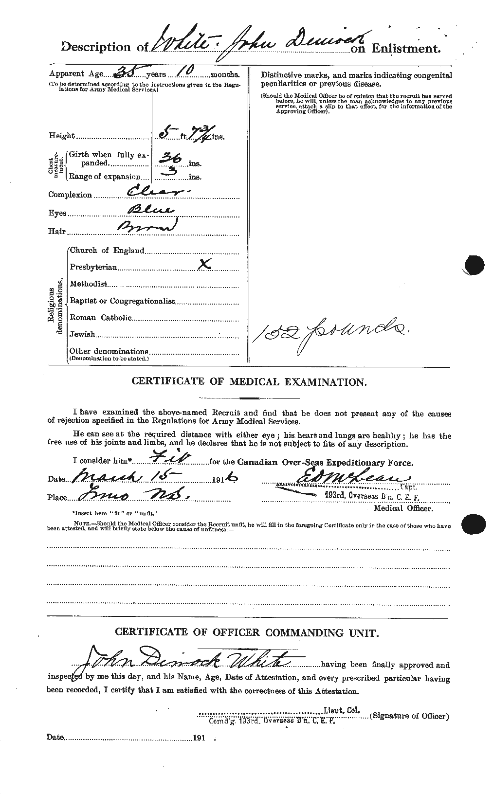 Personnel Records of the First World War - CEF 671551b