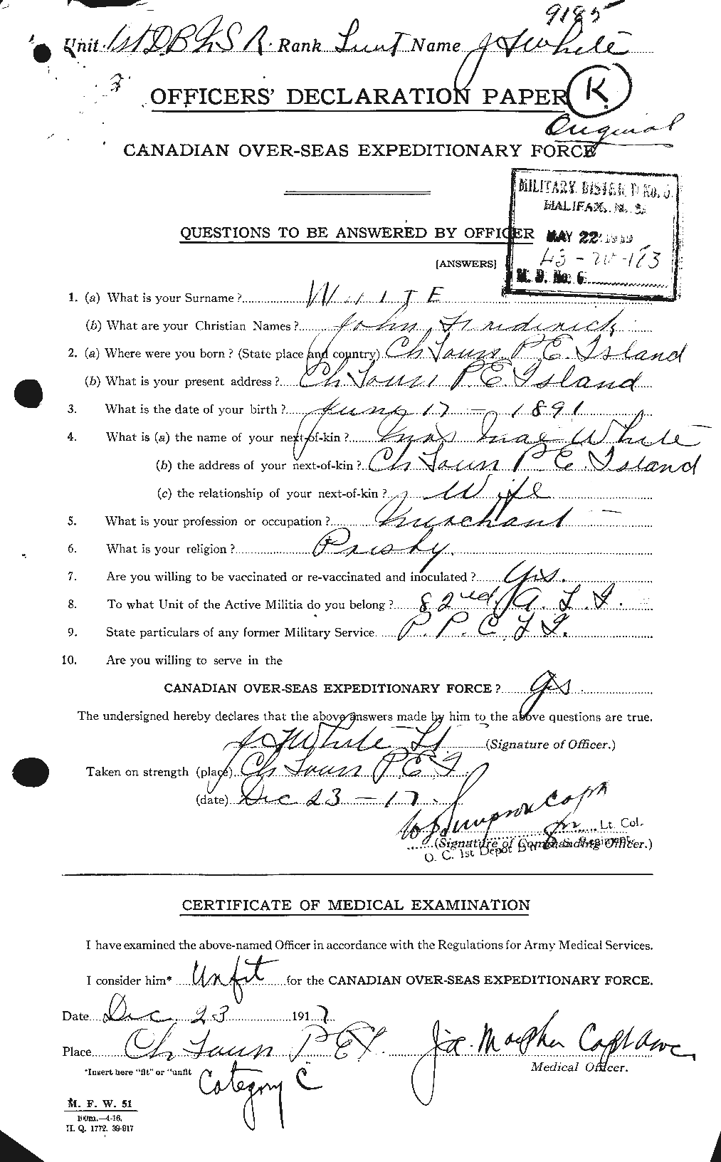Personnel Records of the First World War - CEF 671560a