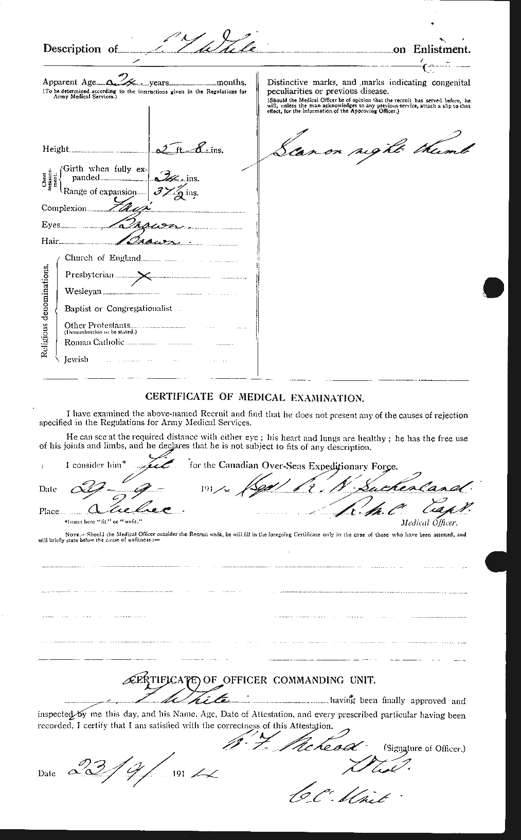 Personnel Records of the First World War - CEF 671561b