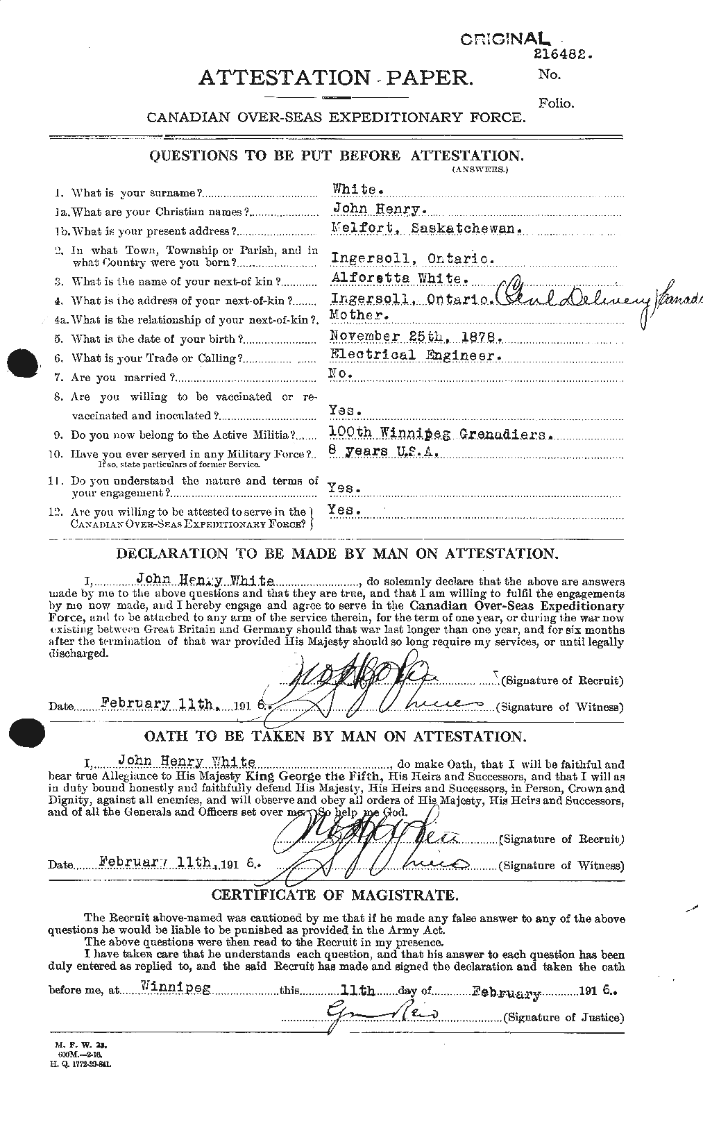 Personnel Records of the First World War - CEF 671567a