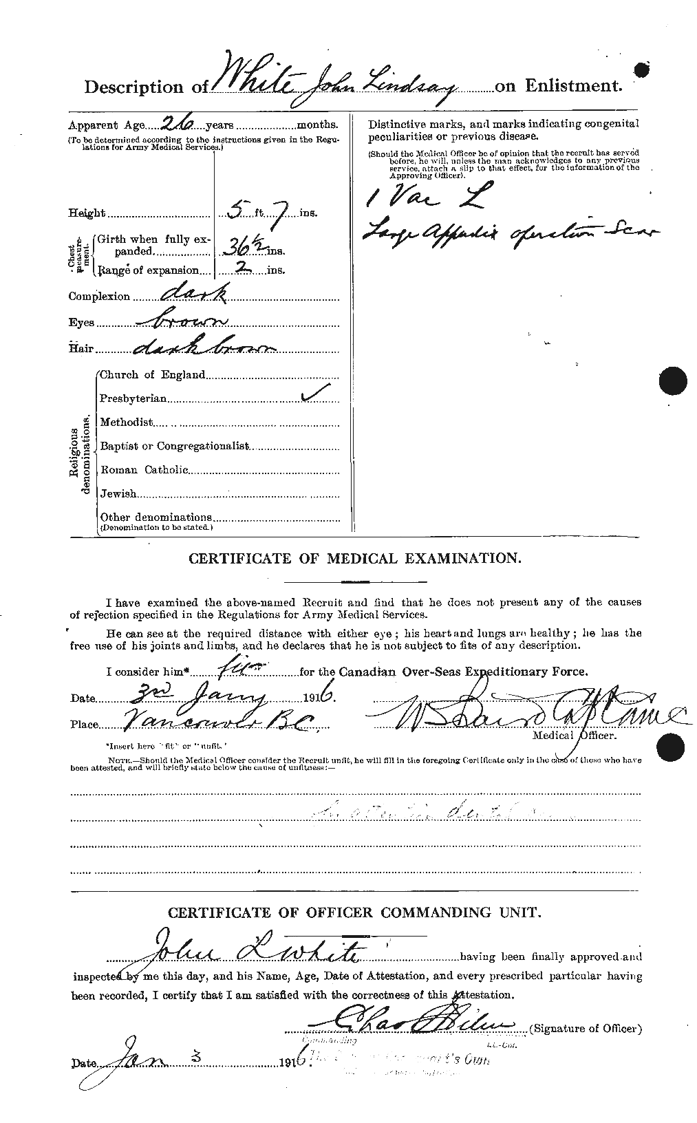 Dossiers du Personnel de la Première Guerre mondiale - CEC 671581b