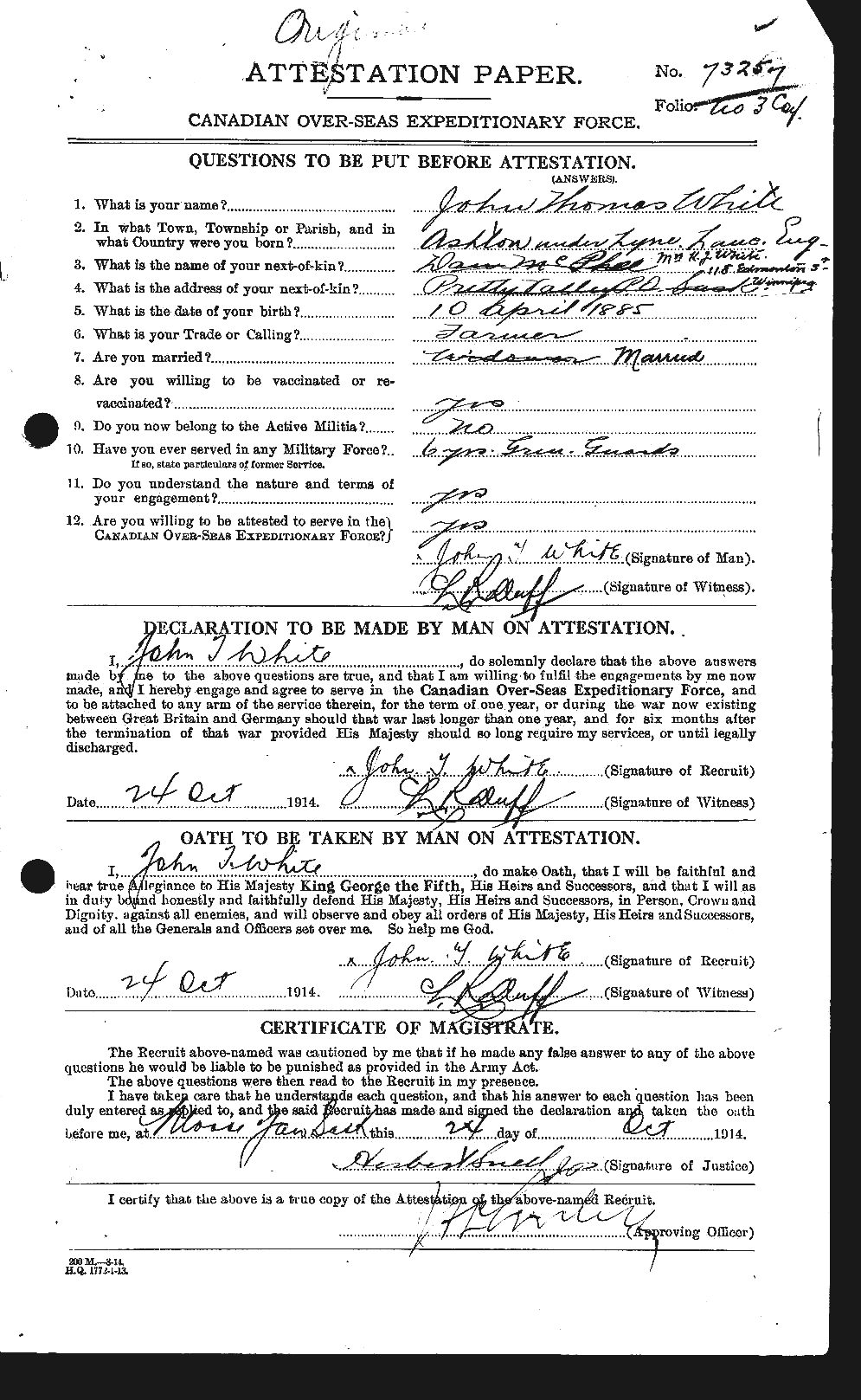 Personnel Records of the First World War - CEF 671608a