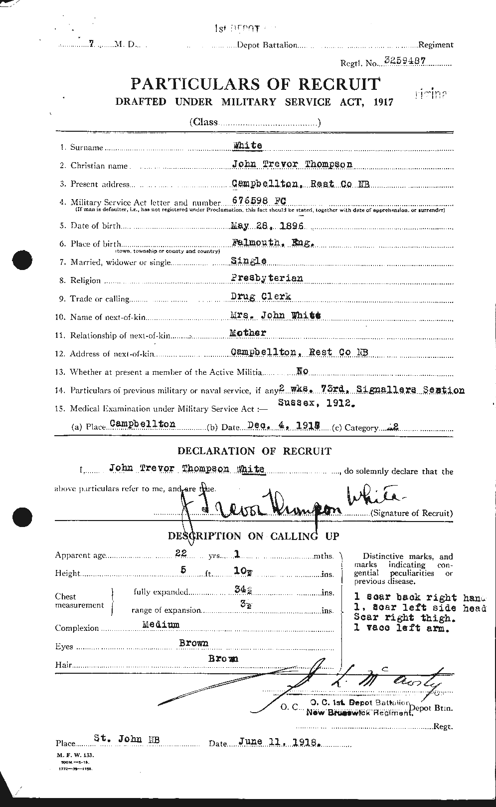 Personnel Records of the First World War - CEF 671611a