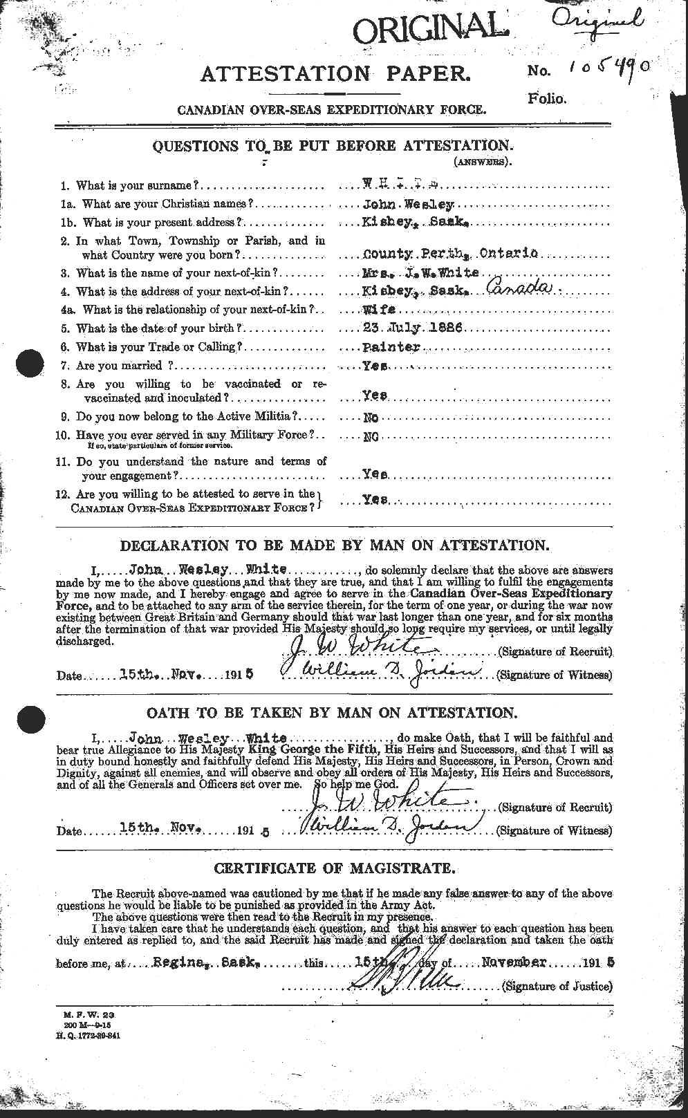 Personnel Records of the First World War - CEF 671614a
