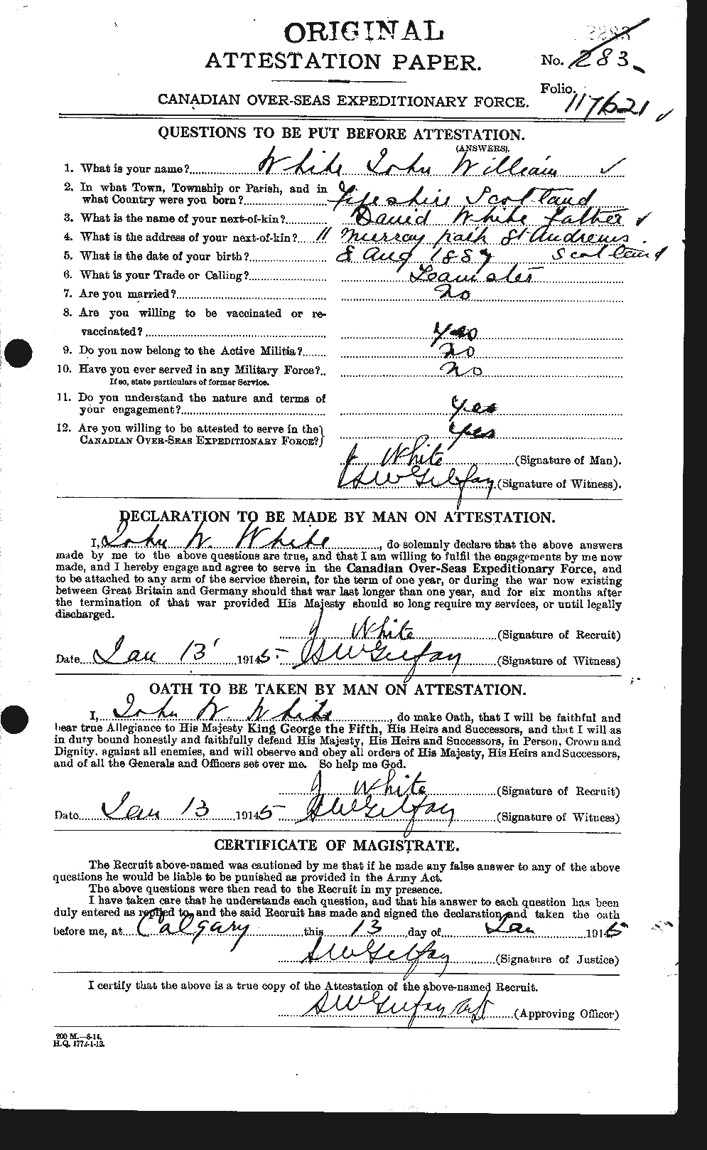 Personnel Records of the First World War - CEF 671616a