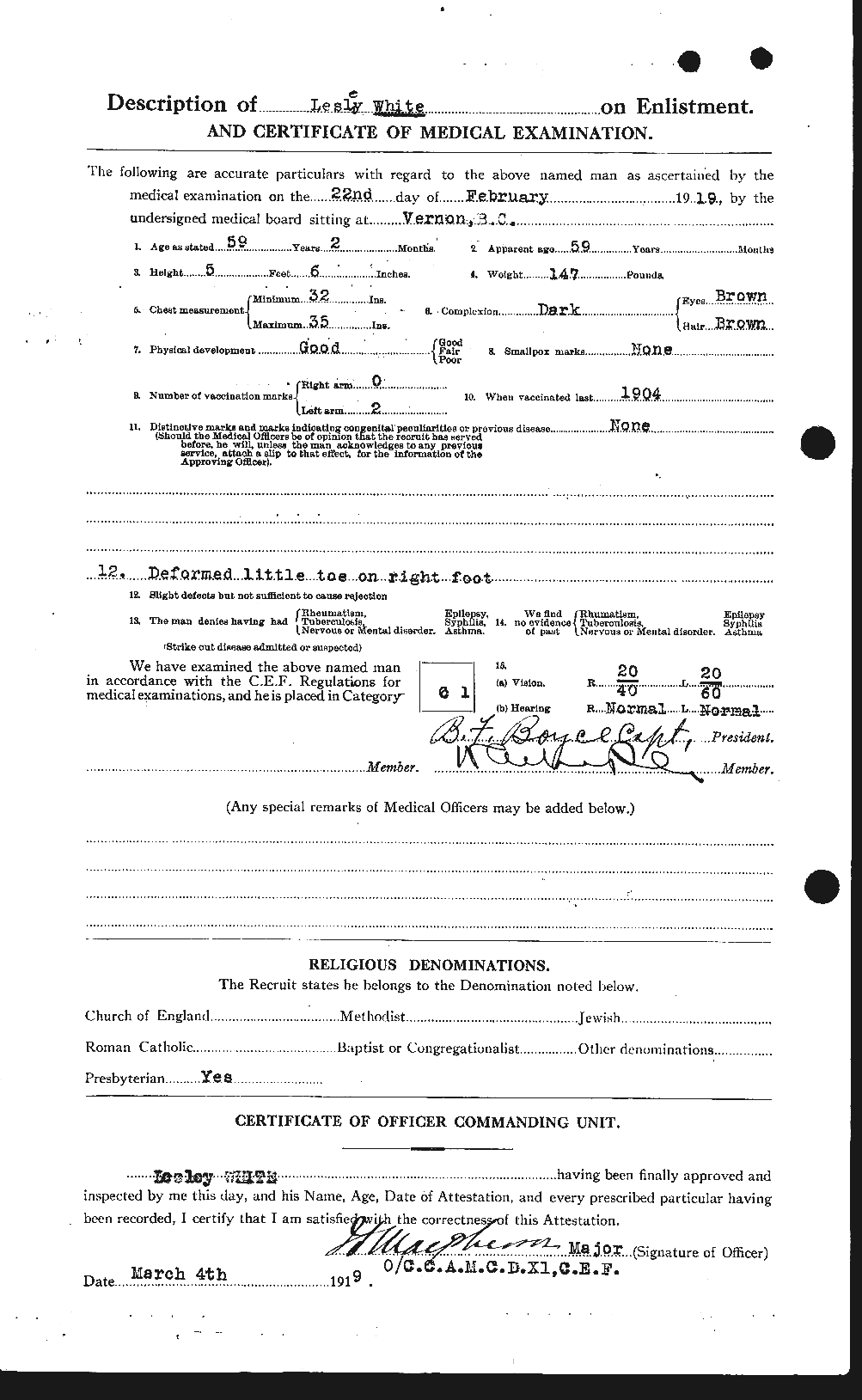 Personnel Records of the First World War - CEF 671695b