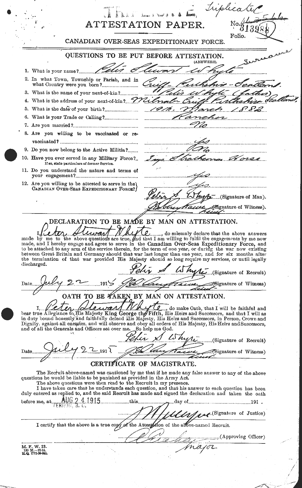 Personnel Records of the First World War - CEF 672593a