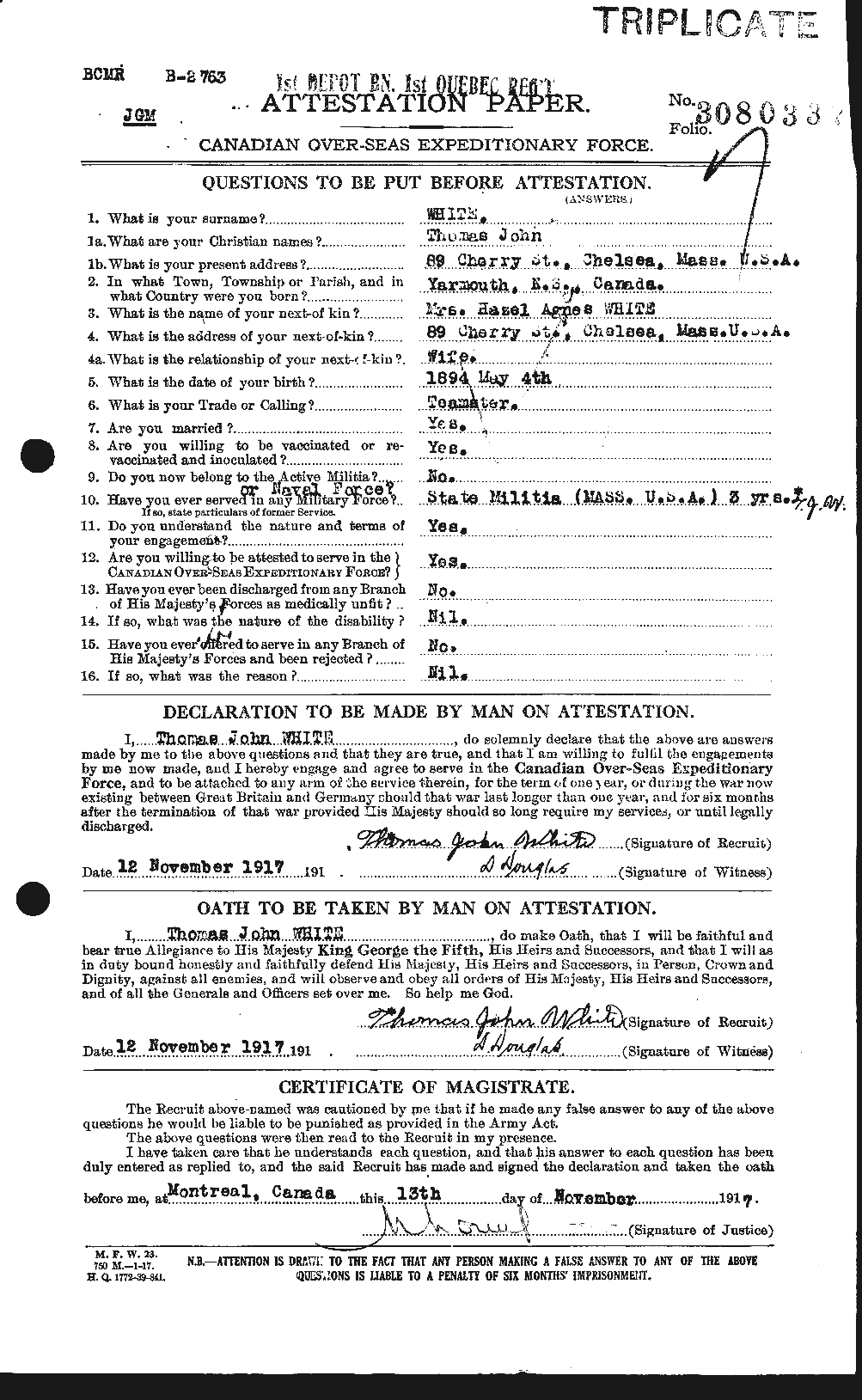 Personnel Records of the First World War - CEF 673629a