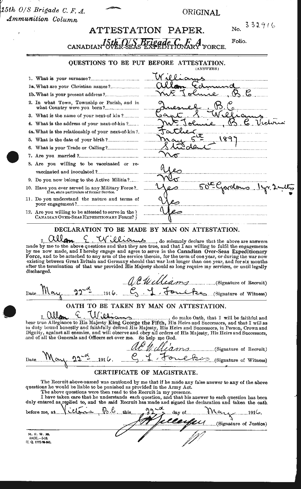 Personnel Records of the First World War - CEF 674229a