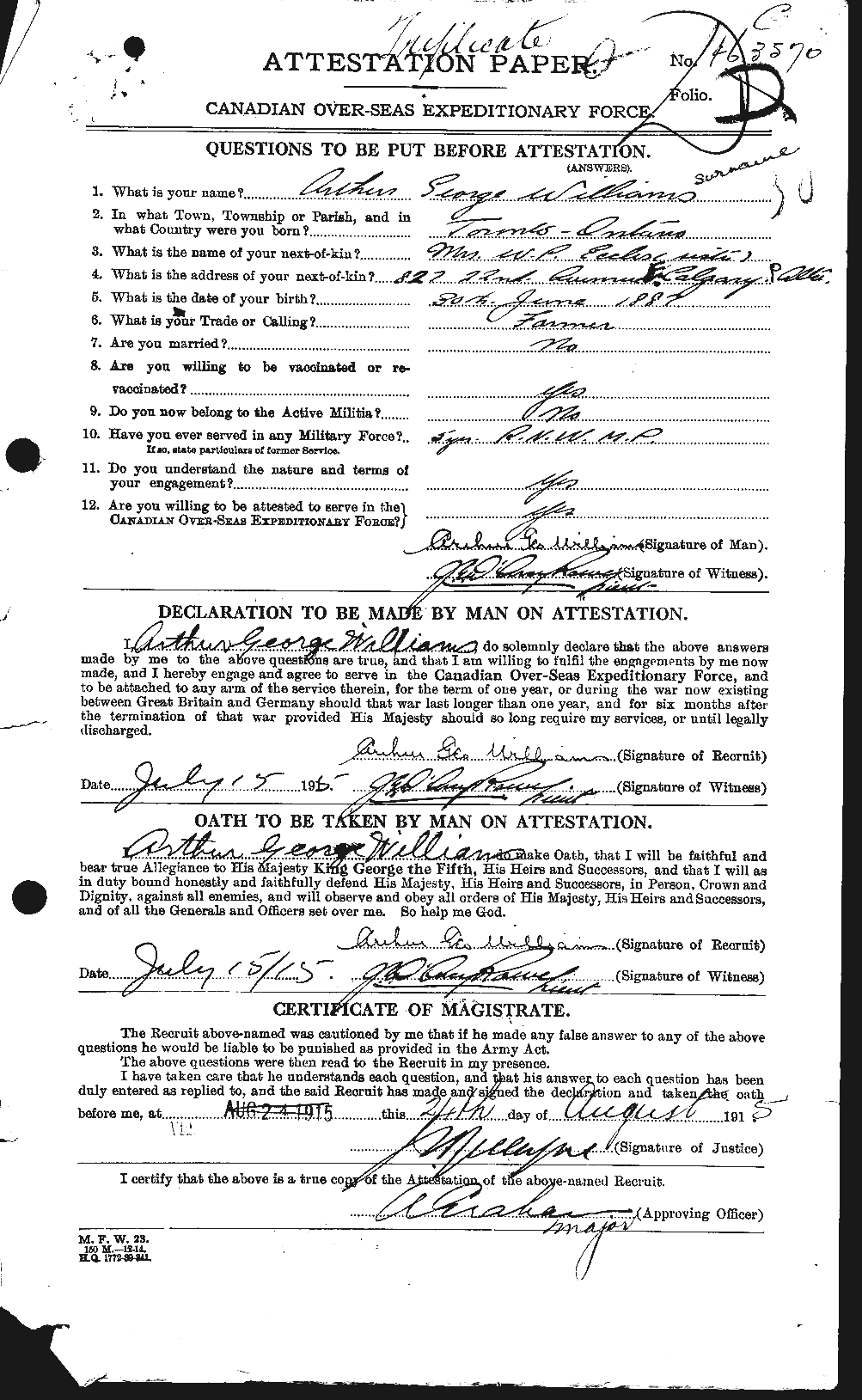 Personnel Records of the First World War - CEF 674280a