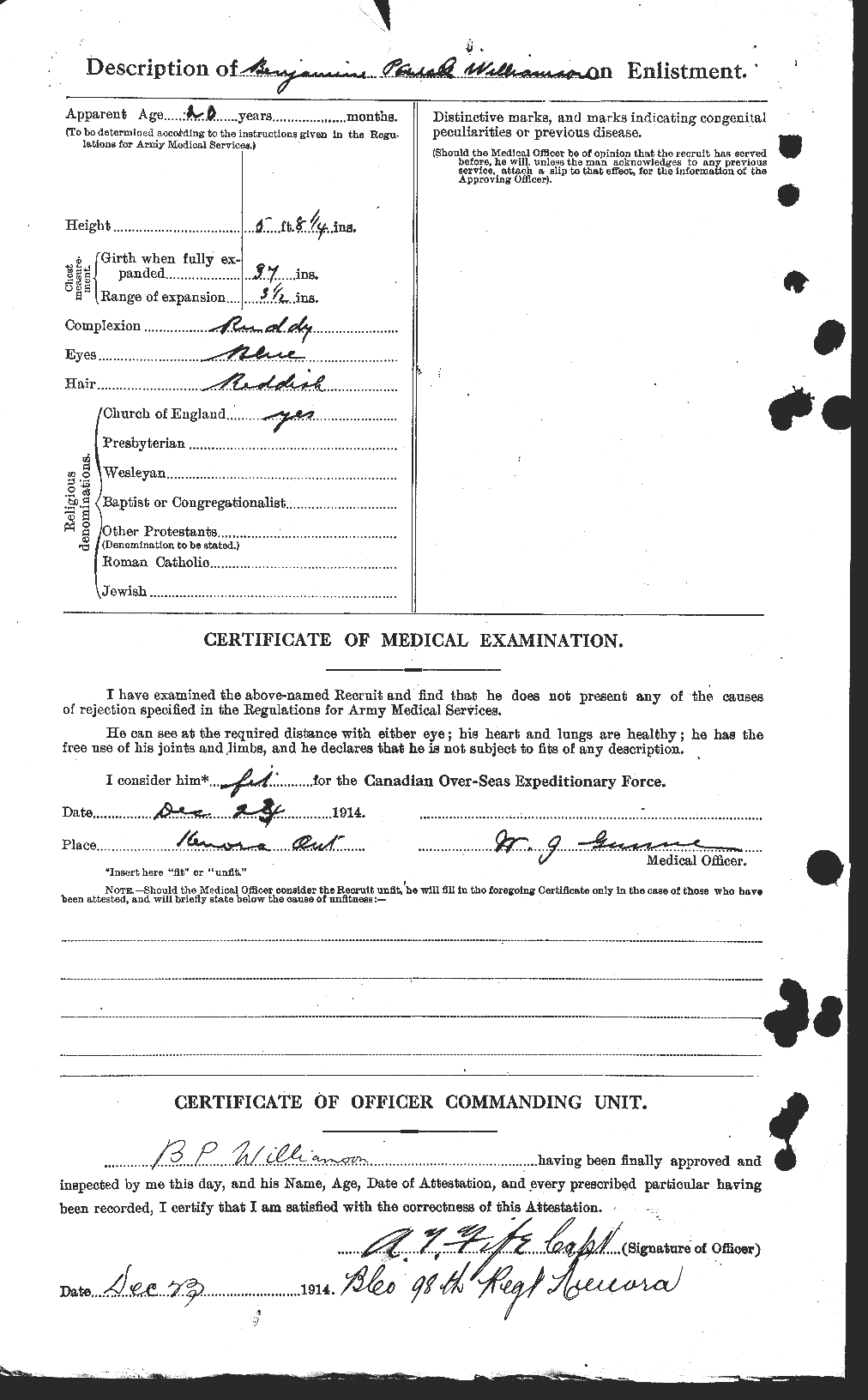 Personnel Records of the First World War - CEF 674765b