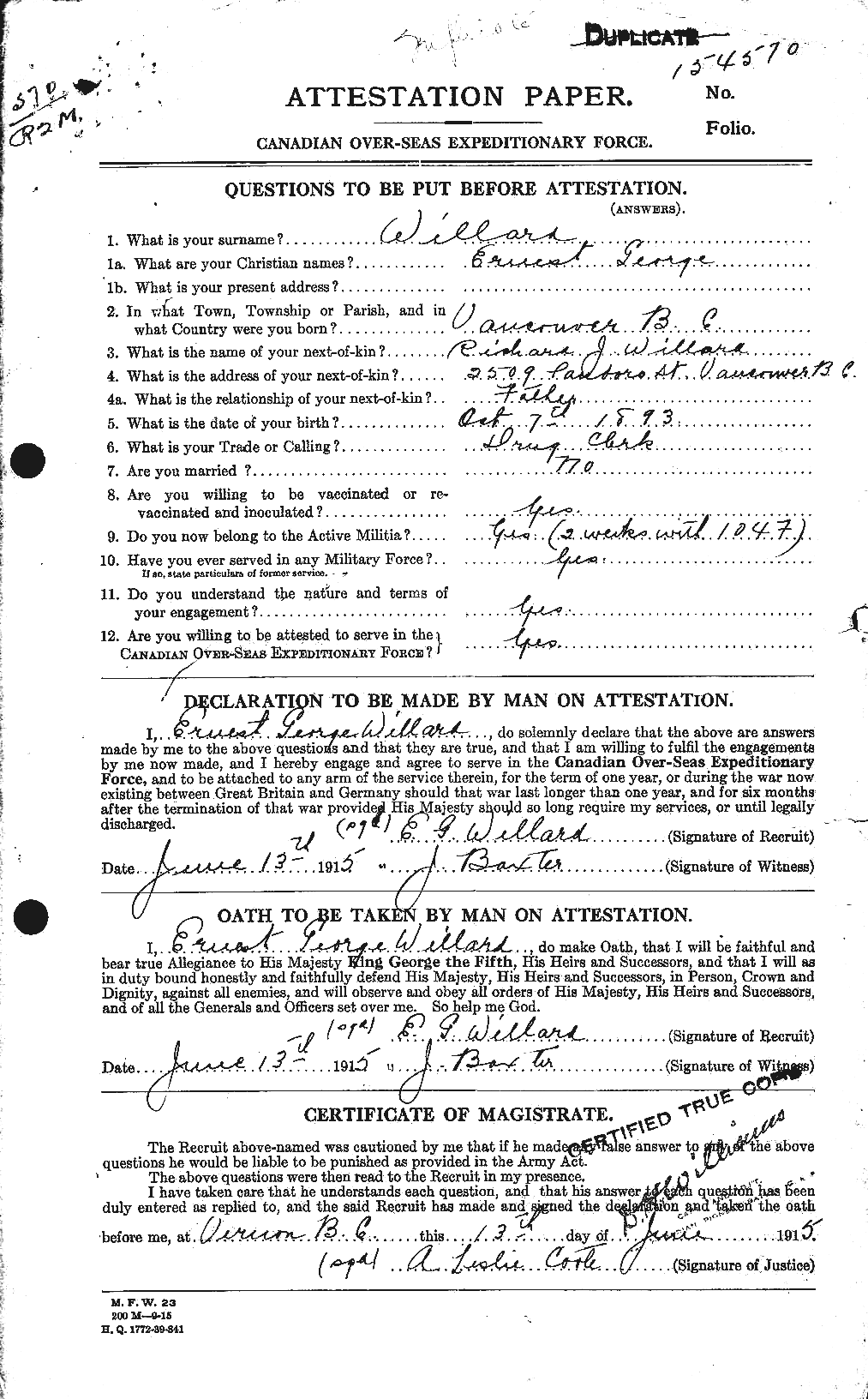 Personnel Records of the First World War - CEF 675194a