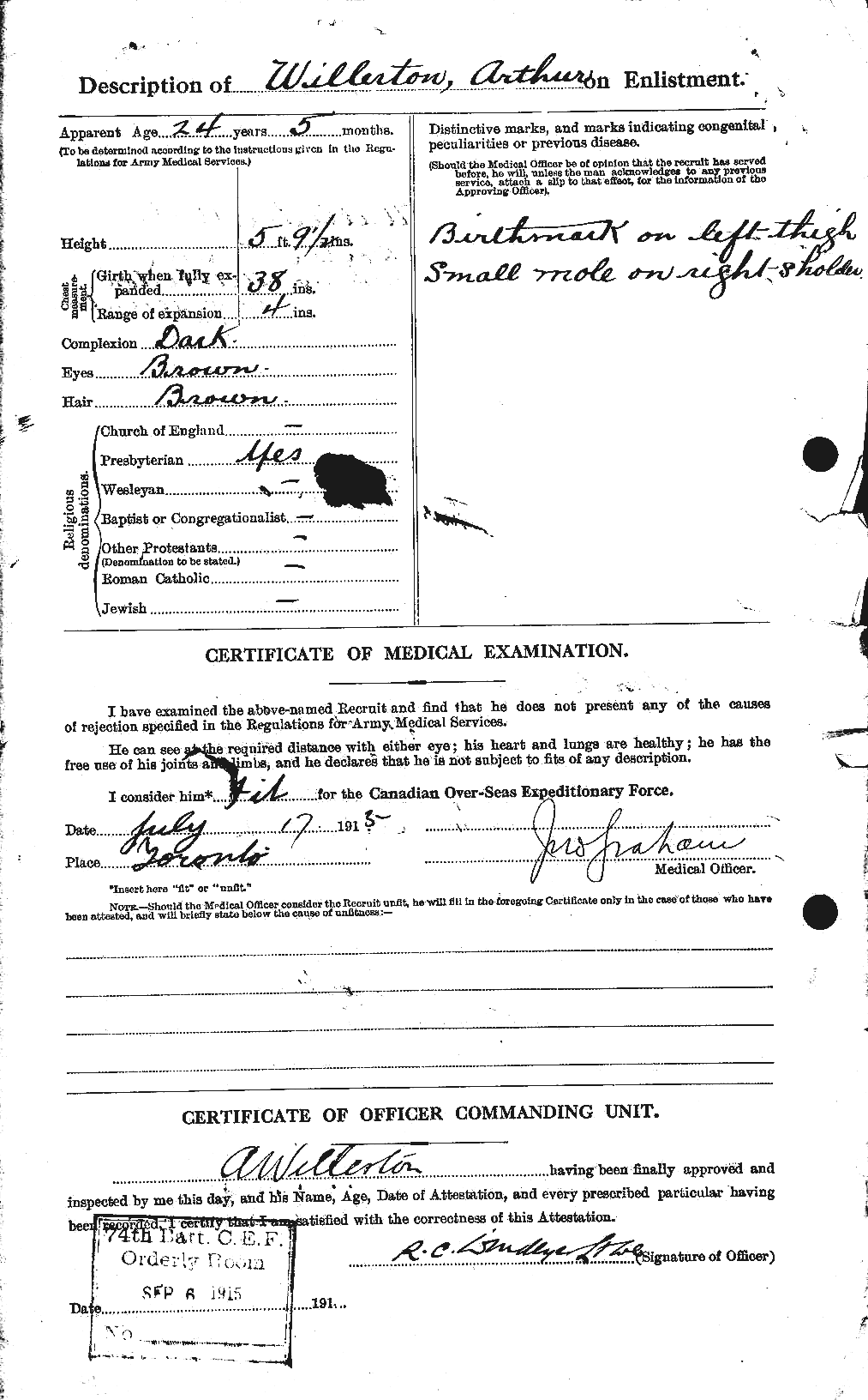 Personnel Records of the First World War - CEF 675260b