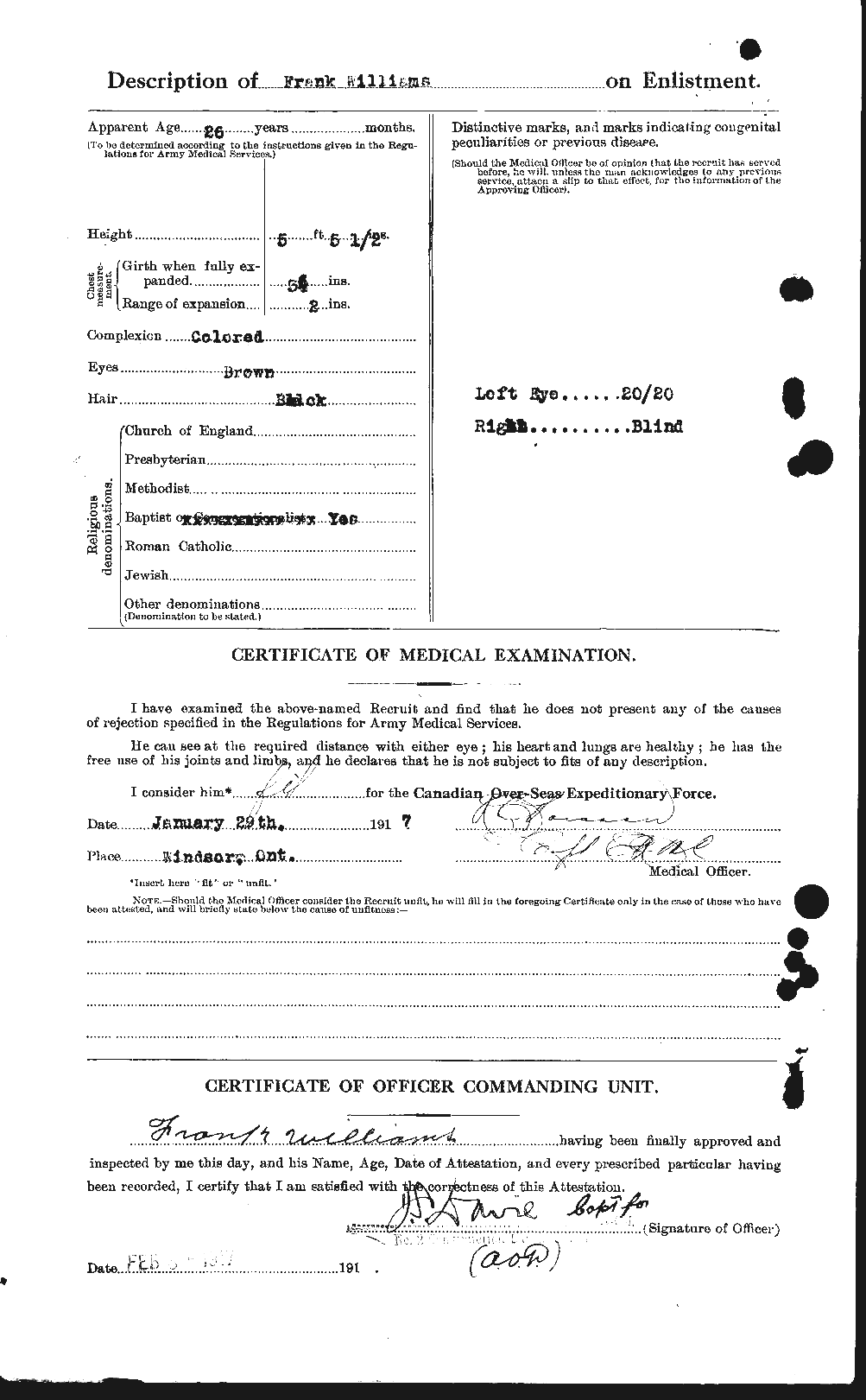 Dossiers du Personnel de la Première Guerre mondiale - CEC 675865b
