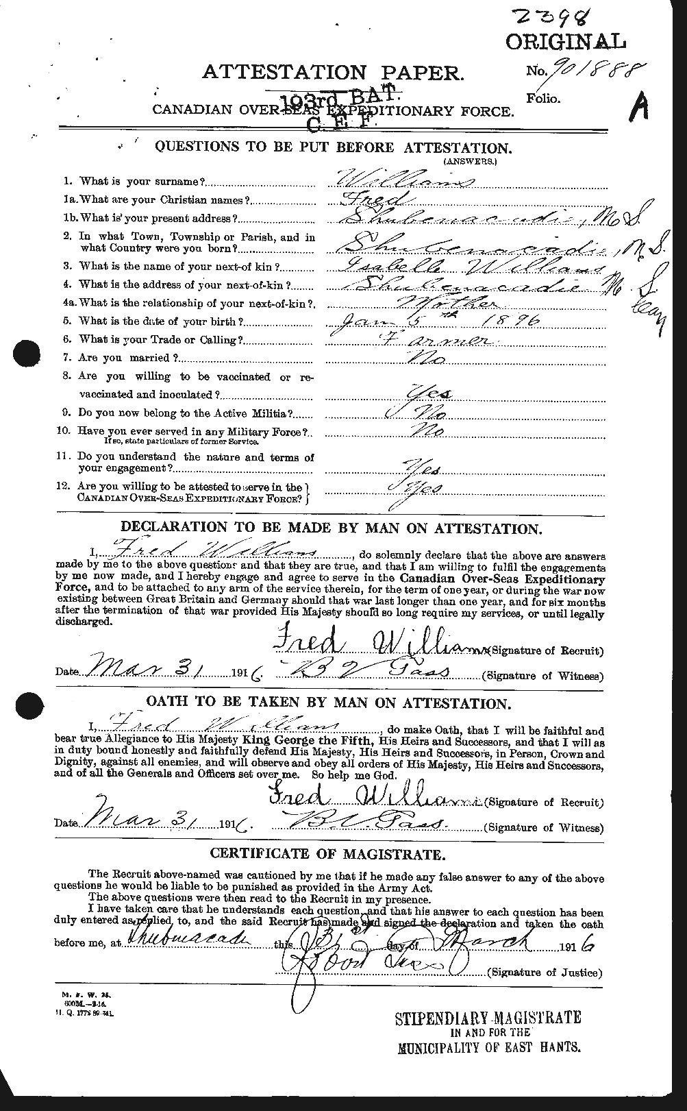 Personnel Records of the First World War - CEF 675891a