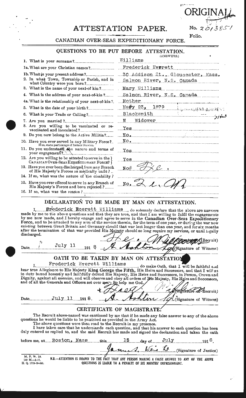 Personnel Records of the First World War - CEF 675939a