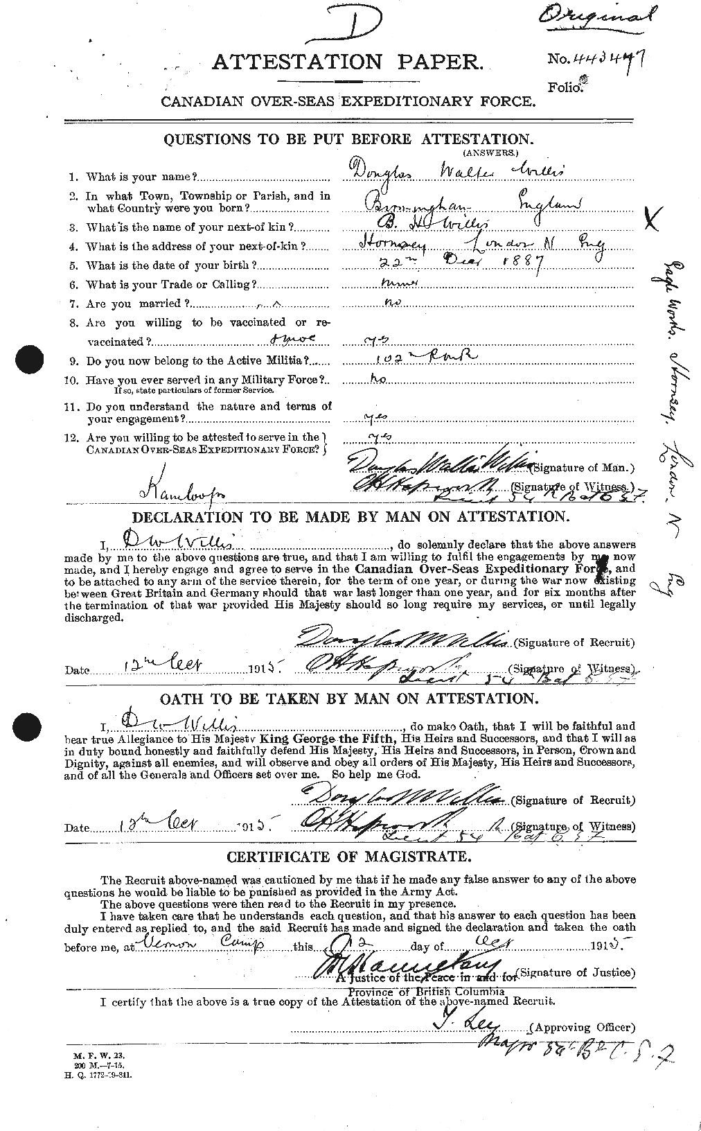 Personnel Records of the First World War - CEF 676406a