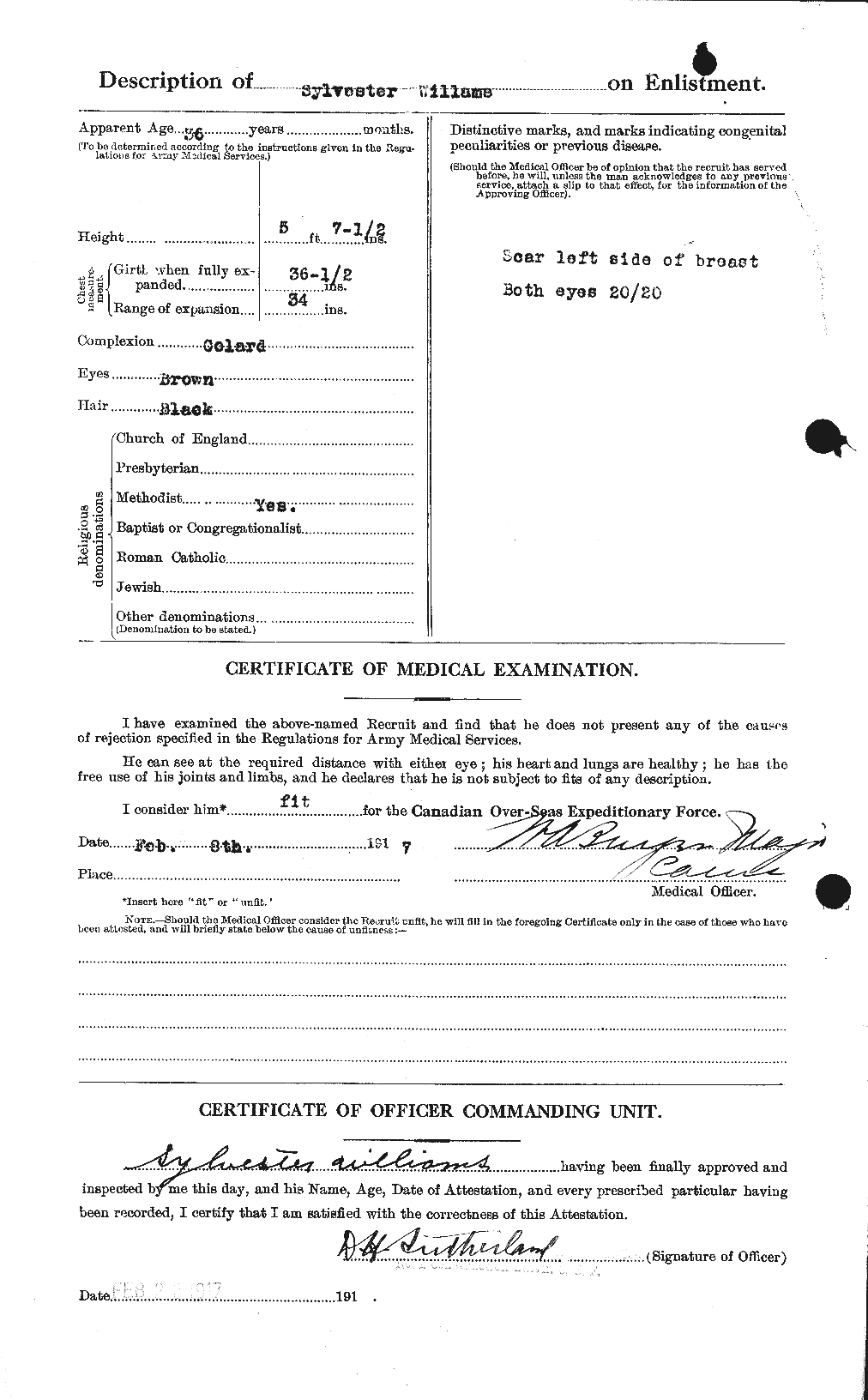 Dossiers du Personnel de la Première Guerre mondiale - CEC 676624b