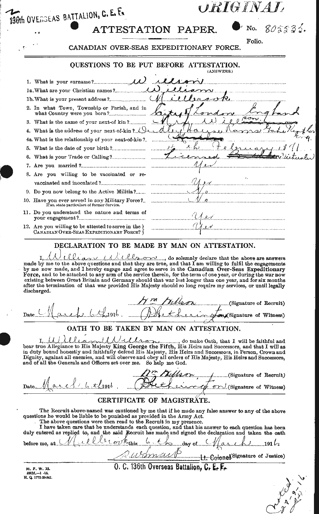 Personnel Records of the First World War - CEF 676998a
