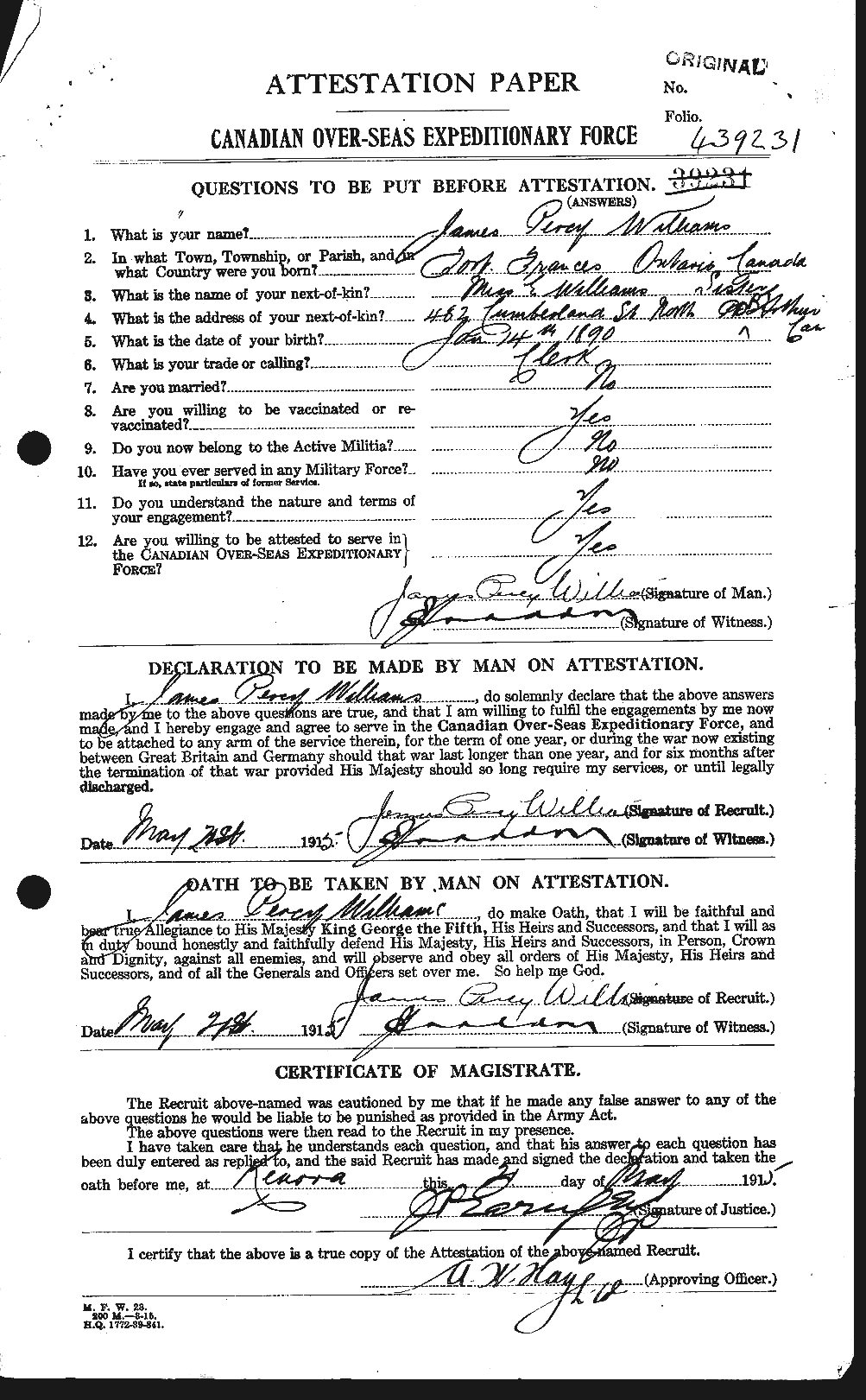 Personnel Records of the First World War - CEF 677558a