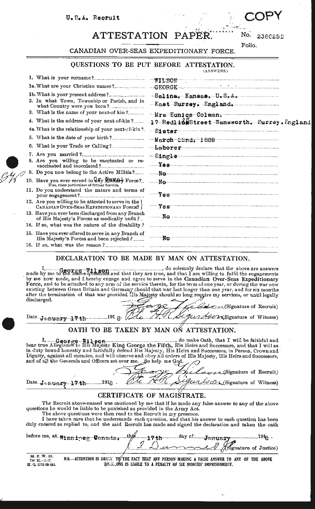Personnel Records of the First World War - CEF 677652a