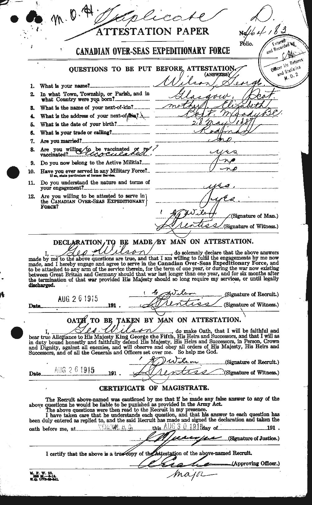 Personnel Records of the First World War - CEF 677683a