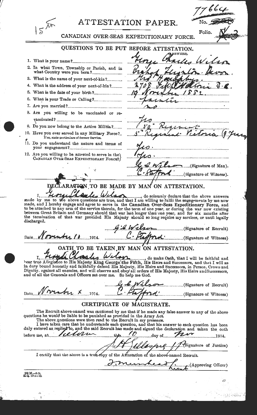 Personnel Records of the First World War - CEF 677706a