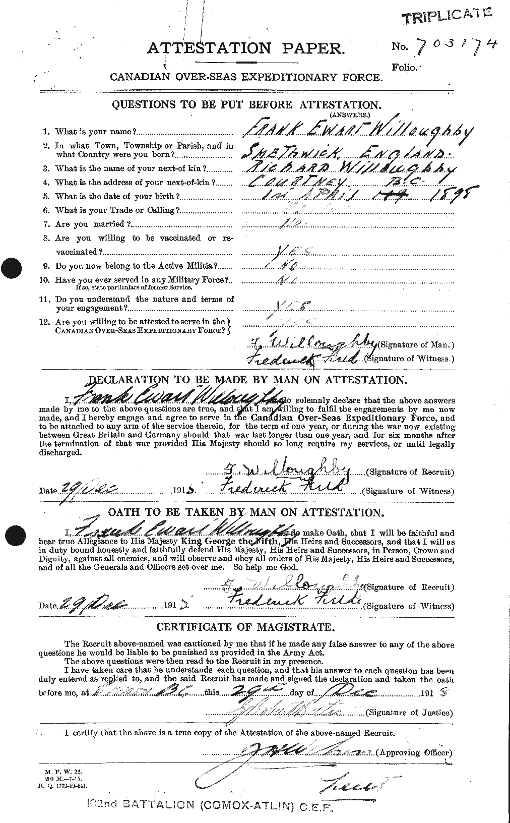 Personnel Records of the First World War - CEF 678280a