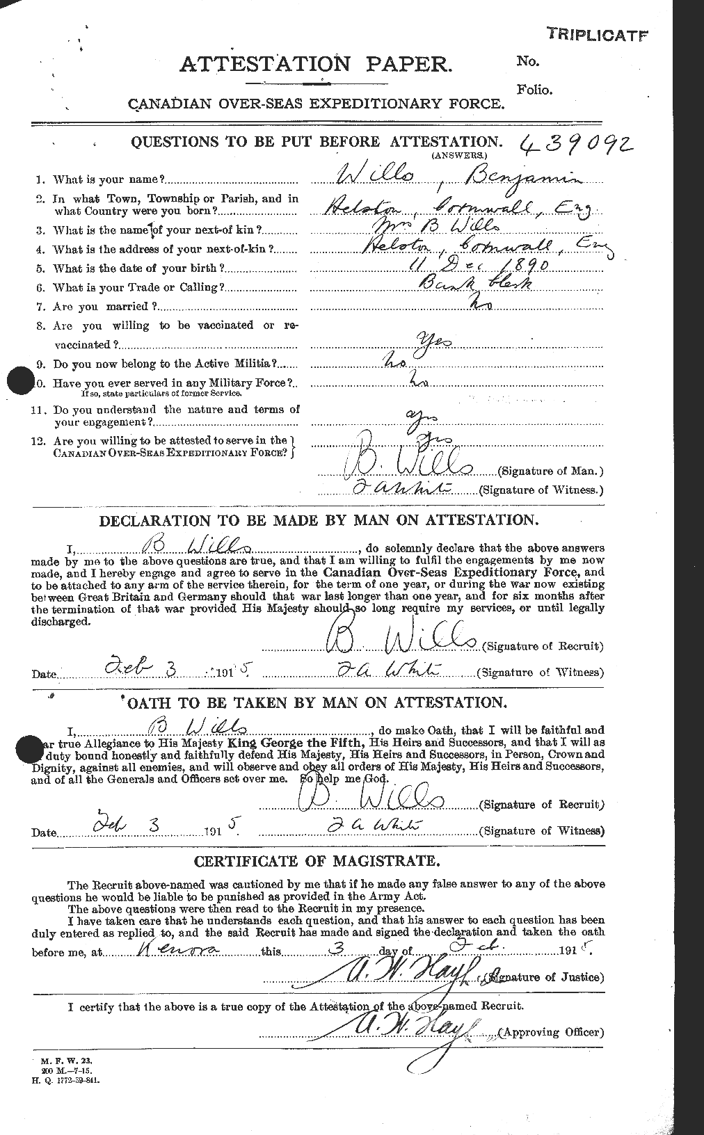 Personnel Records of the First World War - CEF 678373a