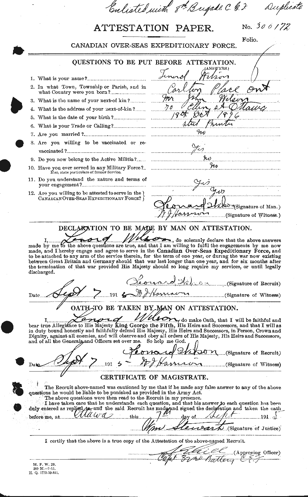 Personnel Records of the First World War - CEF 678634a